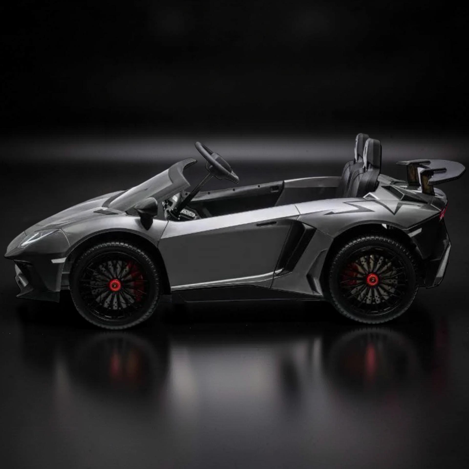 2026 Lamborghini Aventador Kids Electric Supercar – XXXL 2-Seater (Ages 6–14), 200W Brushless Motor, Metal Frame, Tubeless Air Tires, Dual Disk Brakes, Hydraulic Doors, LED Lights, Touchscreen LCD & Bluetooth Speakers