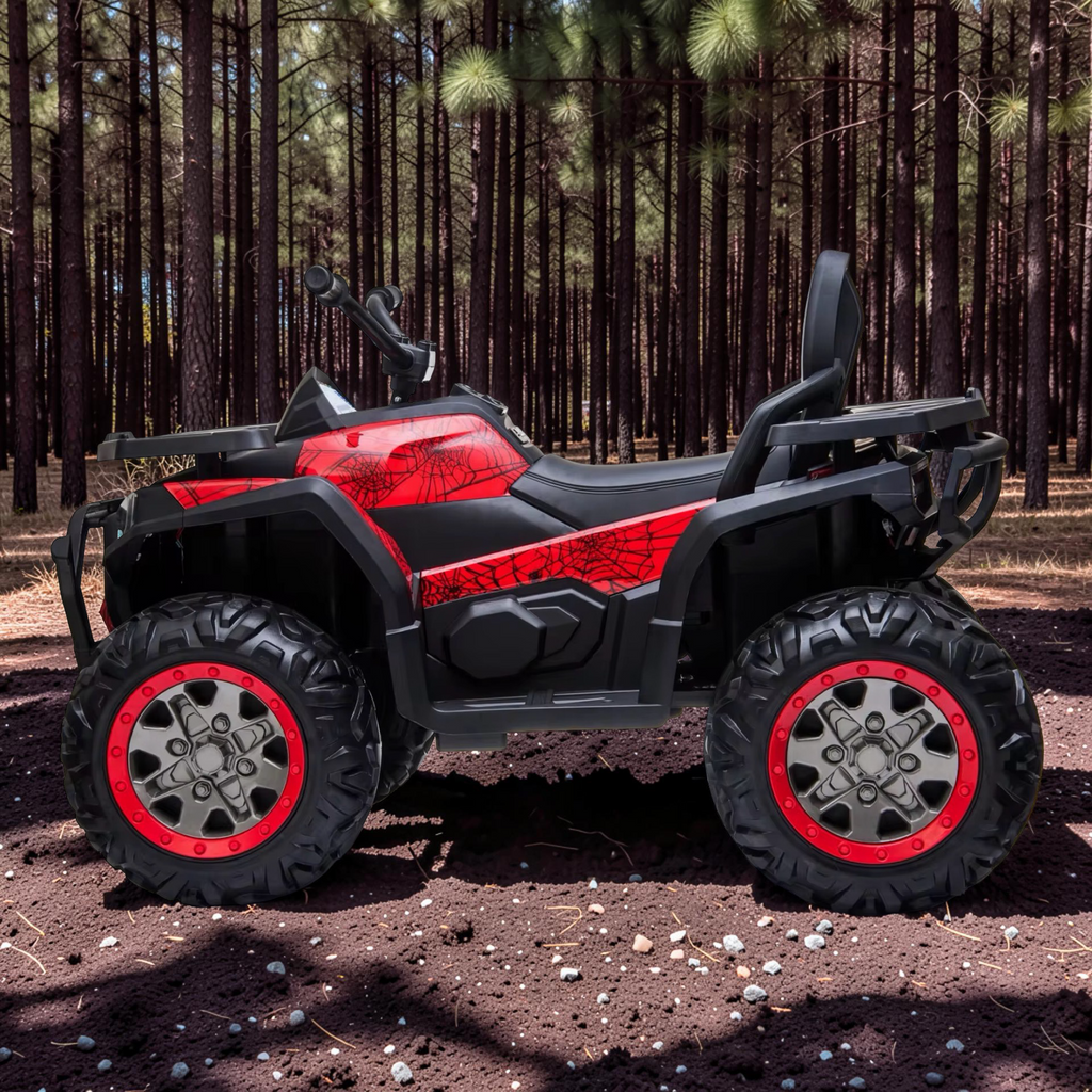 2026 XL Electronix Kids ATV Ride-On – 90W 4 Motors 4x4, Rugged Rubber Tires, Leather Seat, LED Lights (Ages 2–8)