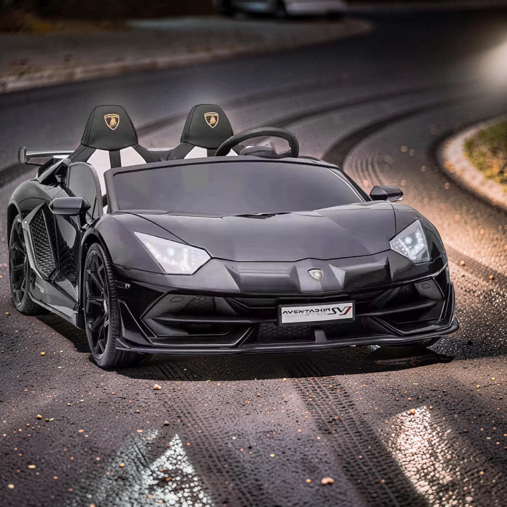2026 XXL Lamborghini Aventador Kids Ride-On Car – 2 Motors, 2-Seater, Drift Mode, Hydraulic Doors, Remote Control (Ages 3–10)