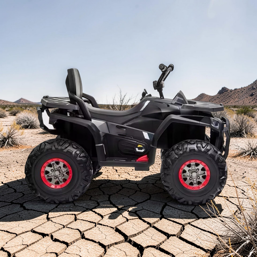 2026 XL Electronix Kids ATV Ride-On – 90W 4 Motors 4x4, Rugged Rubber Tires, Leather Seat, LED Lights (Ages 2–8)