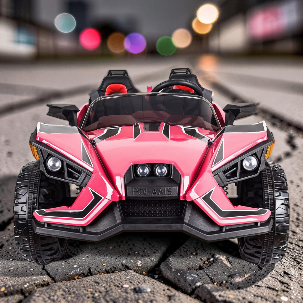2026 XL 2-Seater Slingshot Kids Ride-On – Dual 90W Motors, Leather Seats, Rubber Tires, LED Lights, Bluetooth & Remote Control