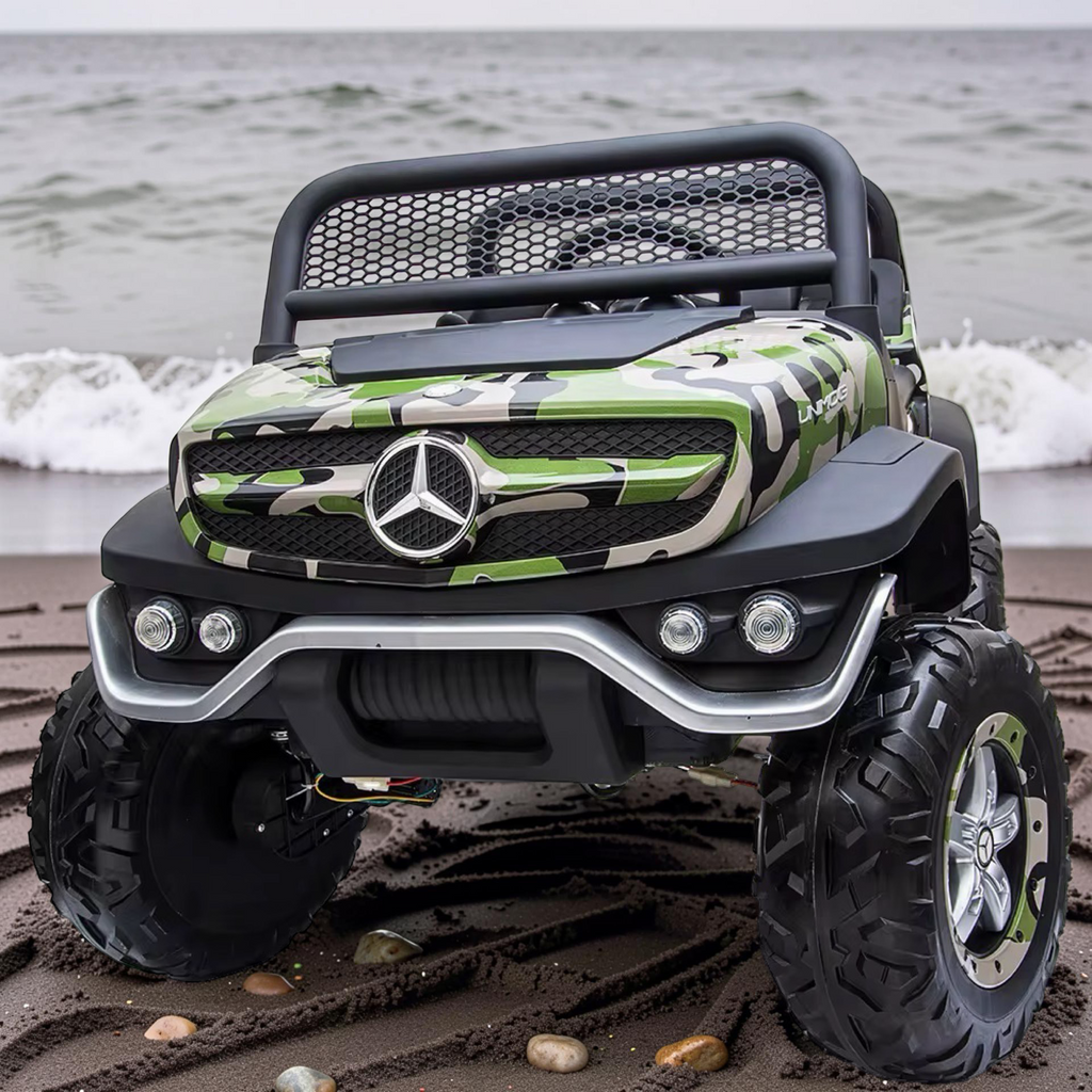 2026 XXL 2-Seater Mercedes-Benz UTV Ride-On (150W, 4 Motors) – Leather Seats, Rubber Tires, LED Lights, Bluetooth & Remote Control