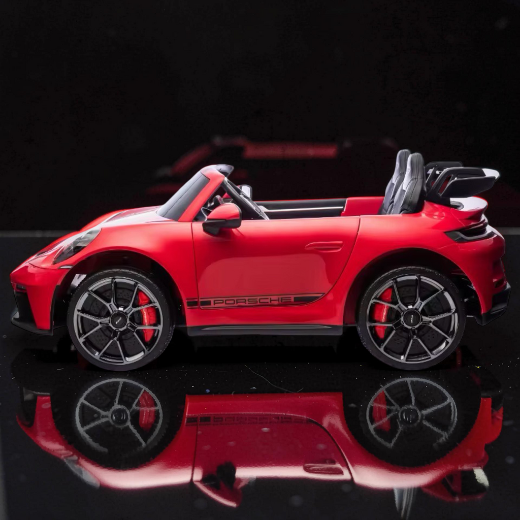 2026 XXL 2-Seater Kids Ride-On by Porsche – Dual 180W Motors, Leather Seats, Rubber Tires, LED Lights, Touchscreen LCD, Bluetooth & Remote Control