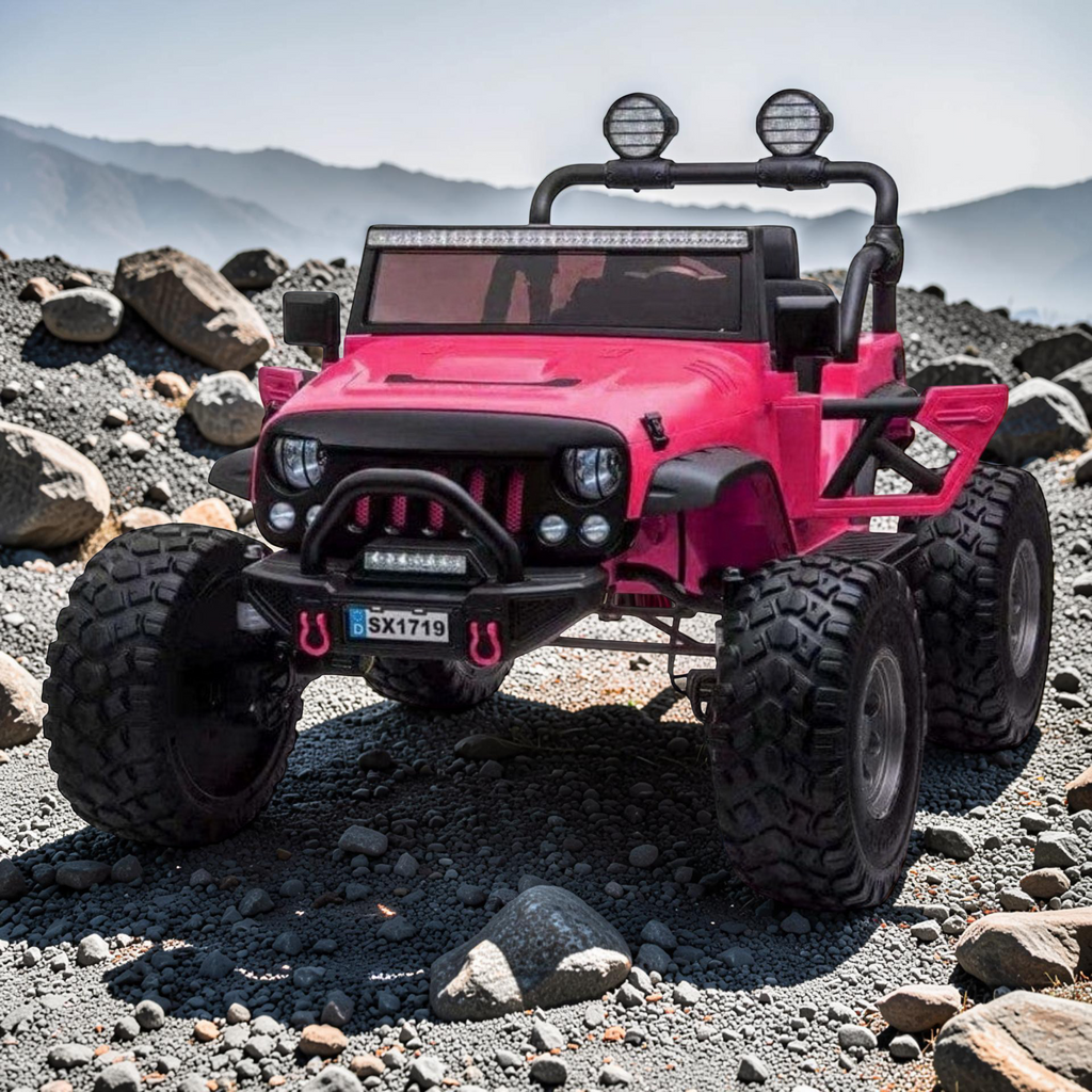 2026 Lifted Jeep Kids Ride-On SUV – XXL 2-Seater (Ages 3–8), 180W 4 Motors, Leather Seats, Off-Road Rubber Tires, LED Lights, Bluetooth Speakers & Parental Remote Control