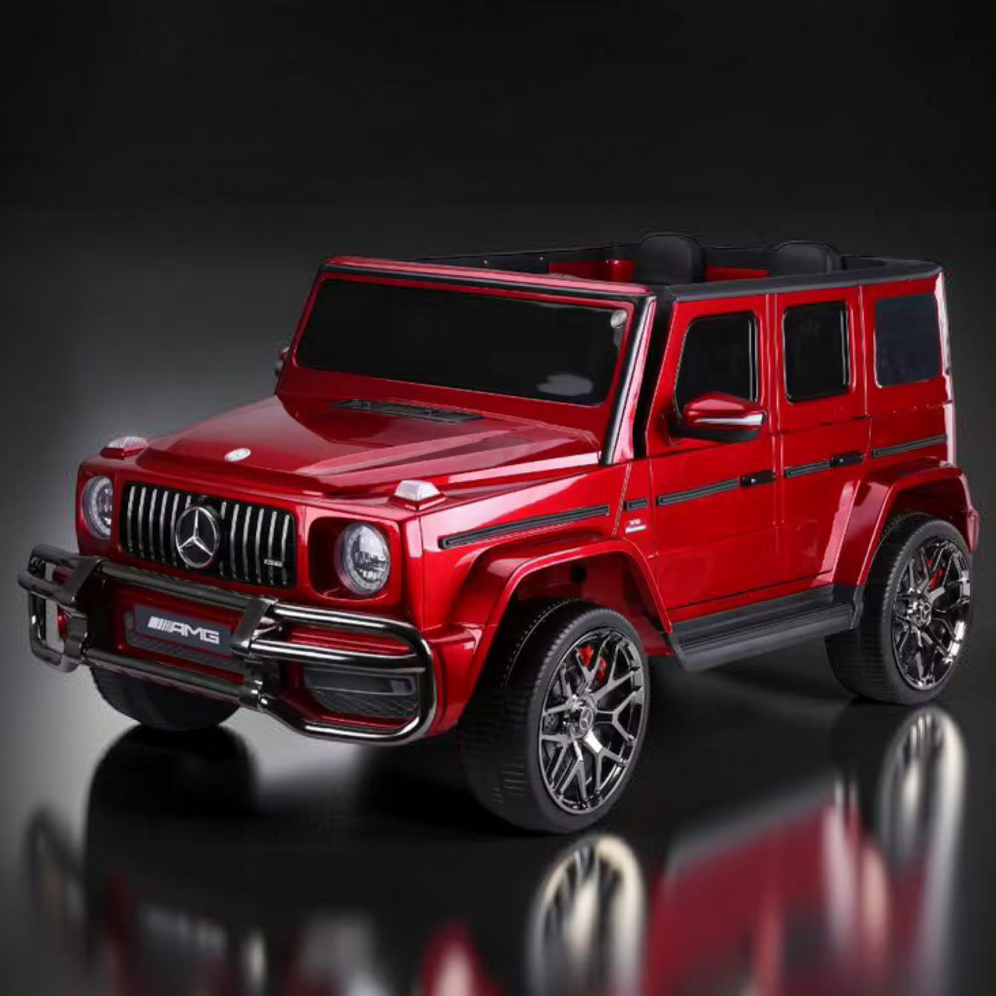 2026 XXL Mercedes-Benz AMG G-Wagon Kids 2-Seater Ride-On SUV – 150W 4 Motors, Leather Seats, Rubber Tires, LED Lights, Bluetooth Speakers & Remote Control (Ages 3–10)