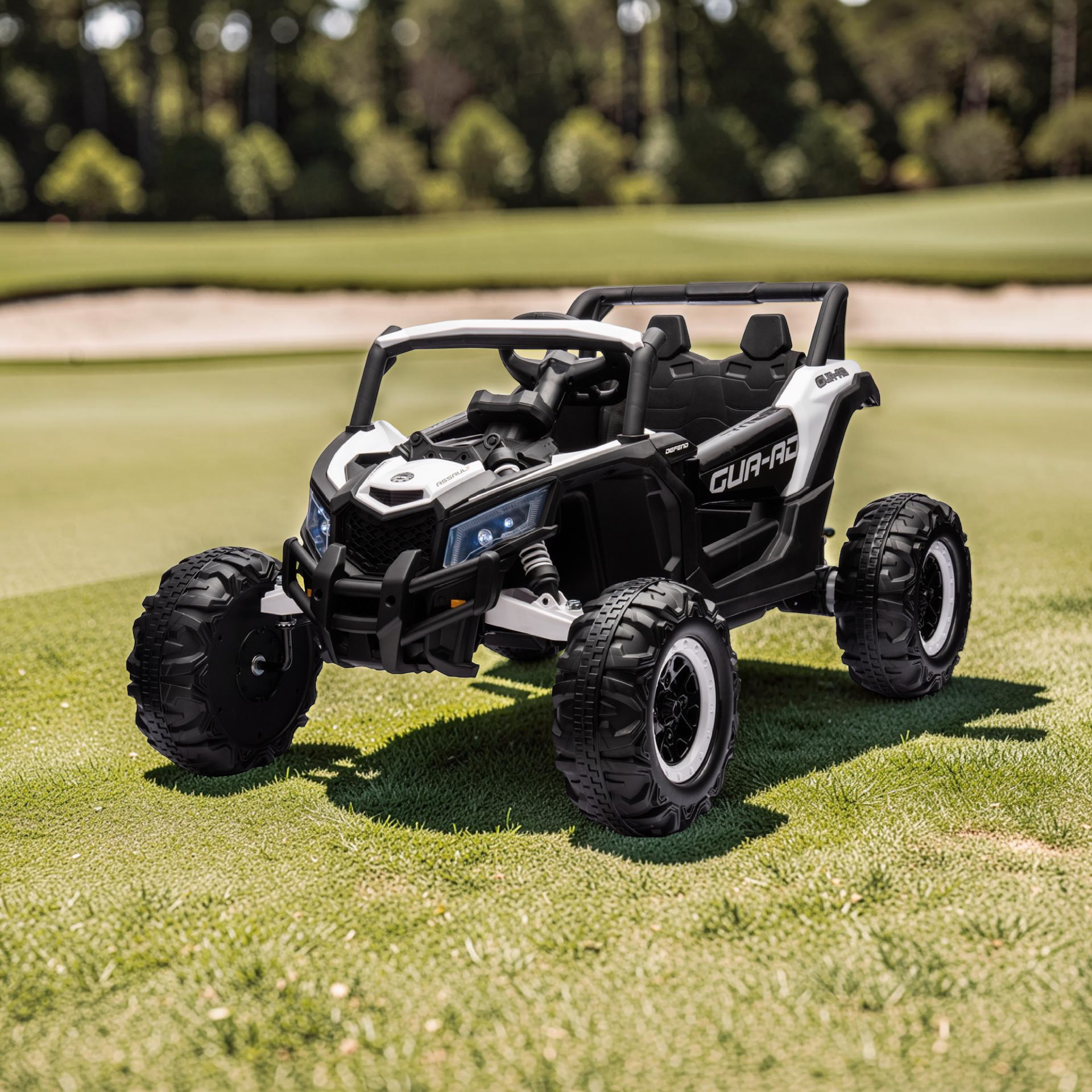 2026 Large UTV RZT Kids Ride-On – 50W Dual Motors, LED Lights, Bluetooth Speakers & Remote Control (Ages 1–7)