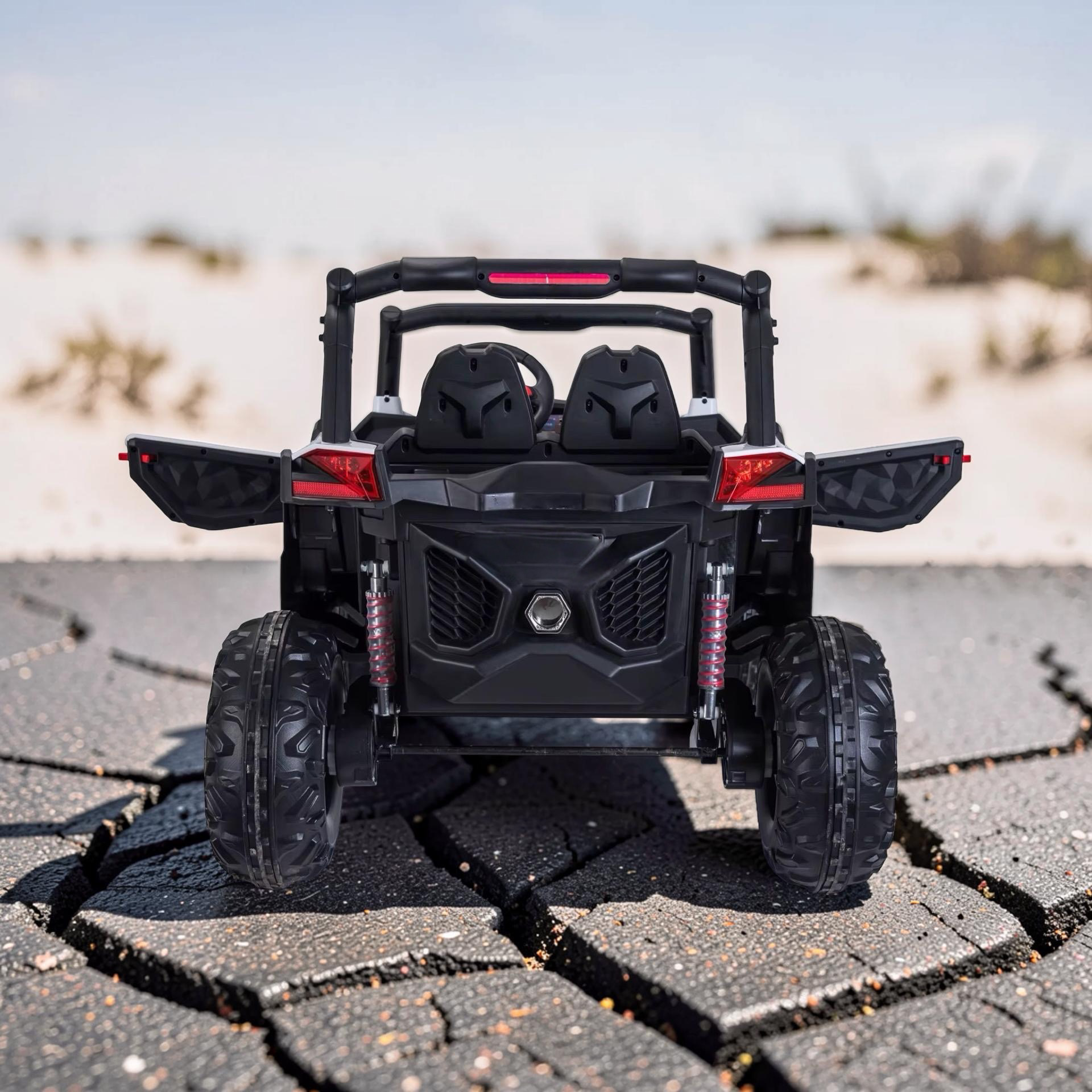 2026 XXL UTV Z Kids 2-Seater Ride-On – 90W 4 Motors, Leather Seats, Rubber Tires, Touchscreen LCD, LED Lights, Bluetooth, Remote Control (Ages 3–8)