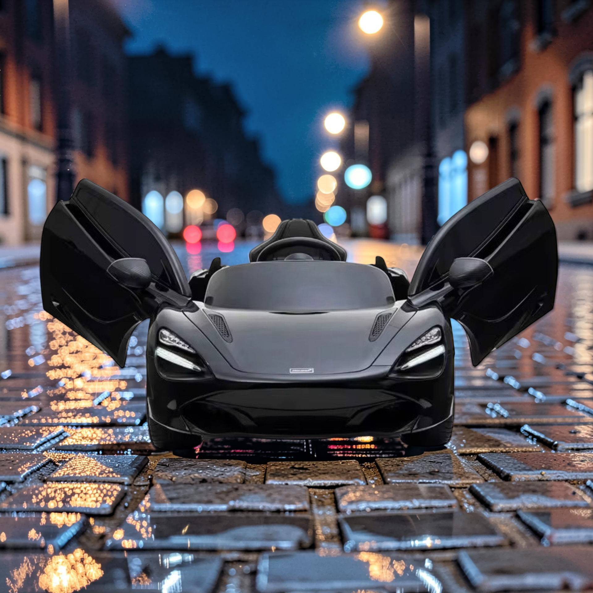 2026 XL McLaren Kids Ride-On Car – 90W Dual Motor, Leather Seat, Butterfly Doors, LED Lights, Bluetooth & Remote Control