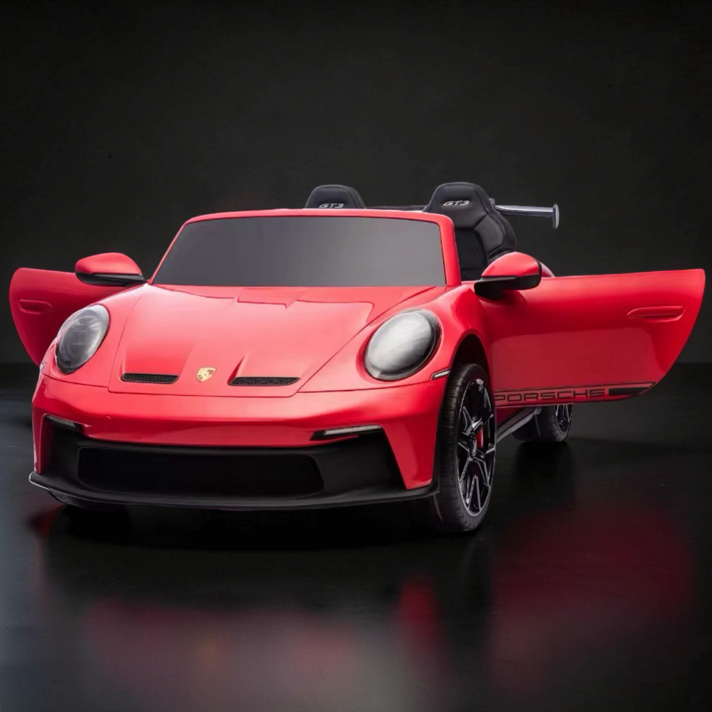 2026 XXL 2-Seater Kids Ride-On by Porsche – Dual 180W Motors, Leather Seats, Rubber Tires, LED Lights, Touchscreen LCD, Bluetooth & Remote Control