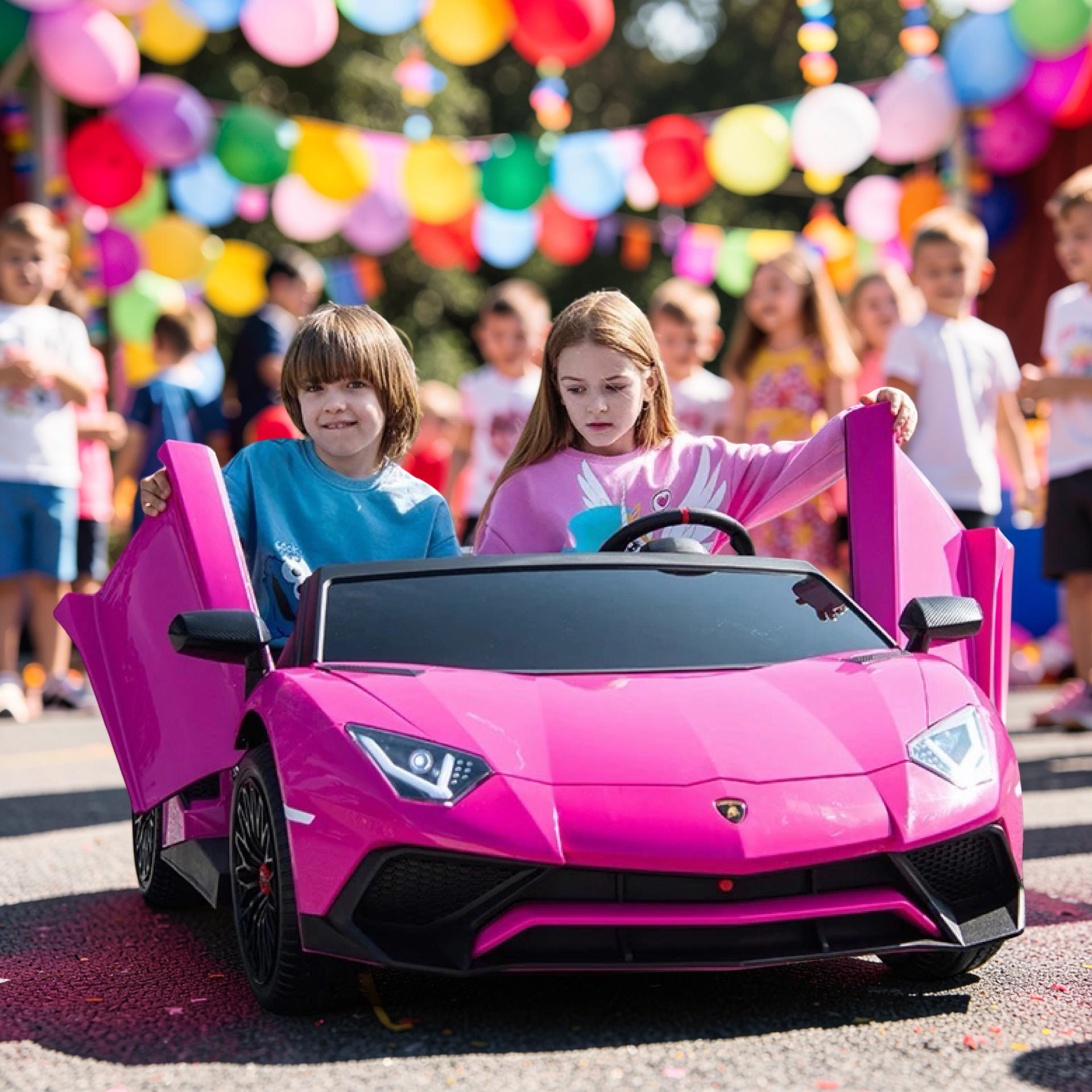 2026 XXXL (6–14) LAMBORGHINI AVENTADOR 2-SEATER 200W BRUSHLESS ELECTRIC SUPERCAR – RENTAL