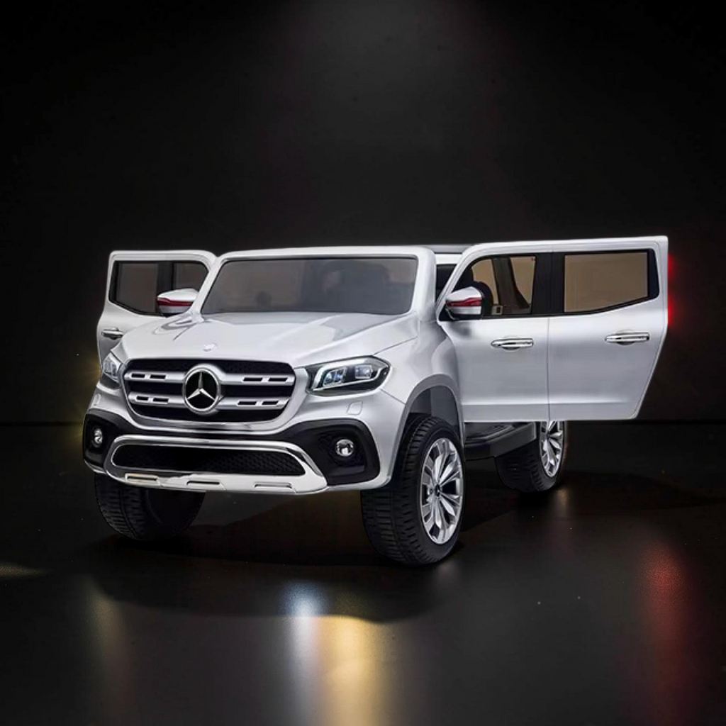 2026 XXL Mercedes-Benz Kids Truck Ride-On – 2 Motors, 2-Seater, Remote Control, LED Lights, Bluetooth