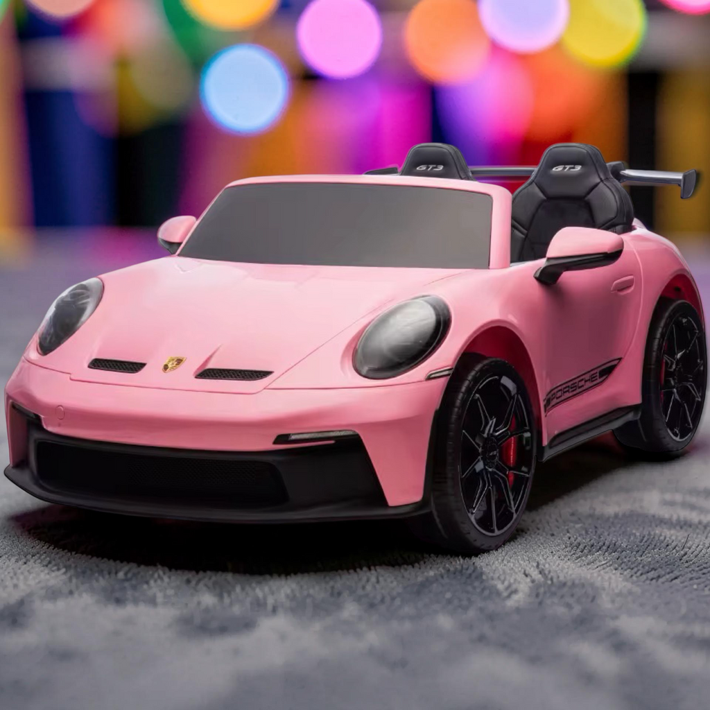 2026 XXL 2-Seater Kids Ride-On by Porsche – Dual 180W Motors, Leather Seats, Rubber Tires, LED Lights, Touchscreen LCD, Bluetooth & Remote Control