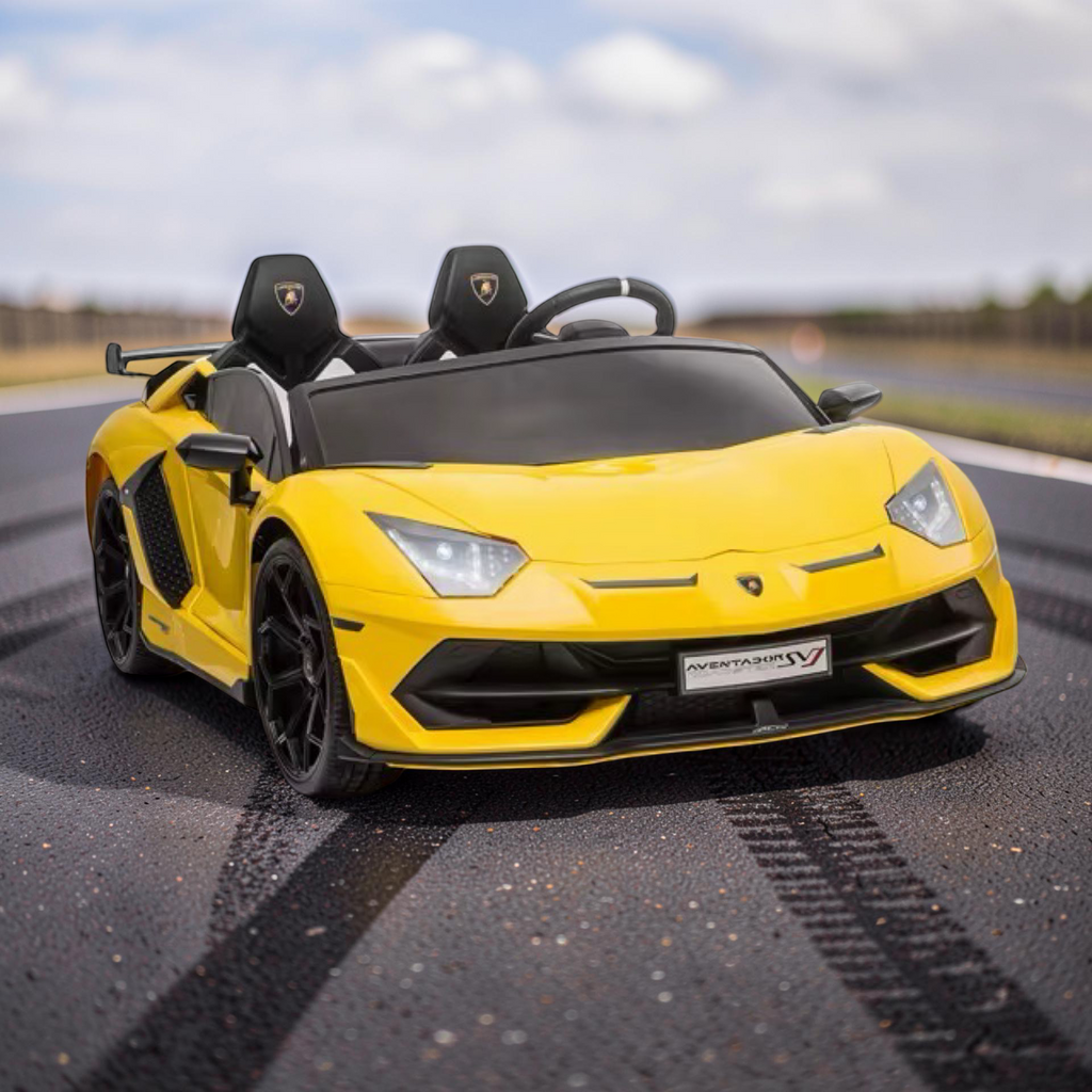 2026 XXL Lamborghini Aventador Kids Ride-On Car – 2 Motors, 2-Seater, Drift Mode, Hydraulic Doors, Remote Control (Ages 3–10)