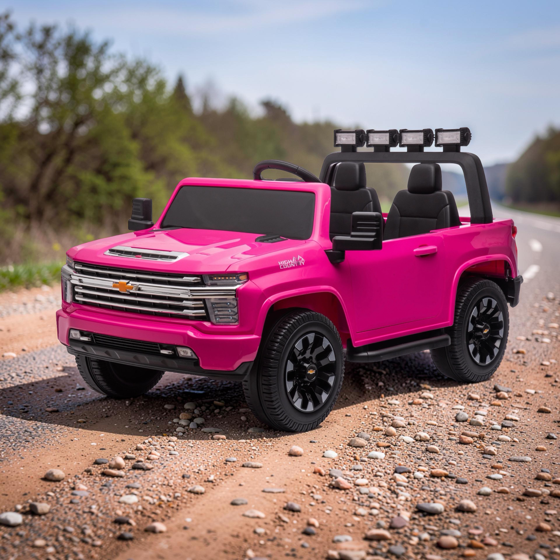 2026 XL Chevrolet Silverado Kids Ride-On Truck – Dual Motors, 2-Seater, Rubber Tires, LED Lights, Remote Control (Ages 3–8)