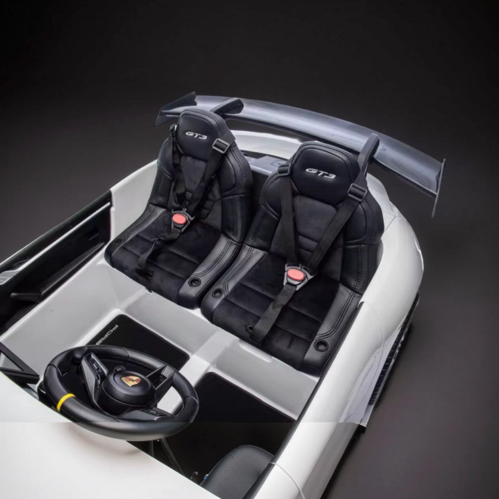 2026 XXL 2-Seater Kids Ride-On by Porsche – Dual 180W Motors, Leather Seats, Rubber Tires, LED Lights, Touchscreen LCD, Bluetooth & Remote Control