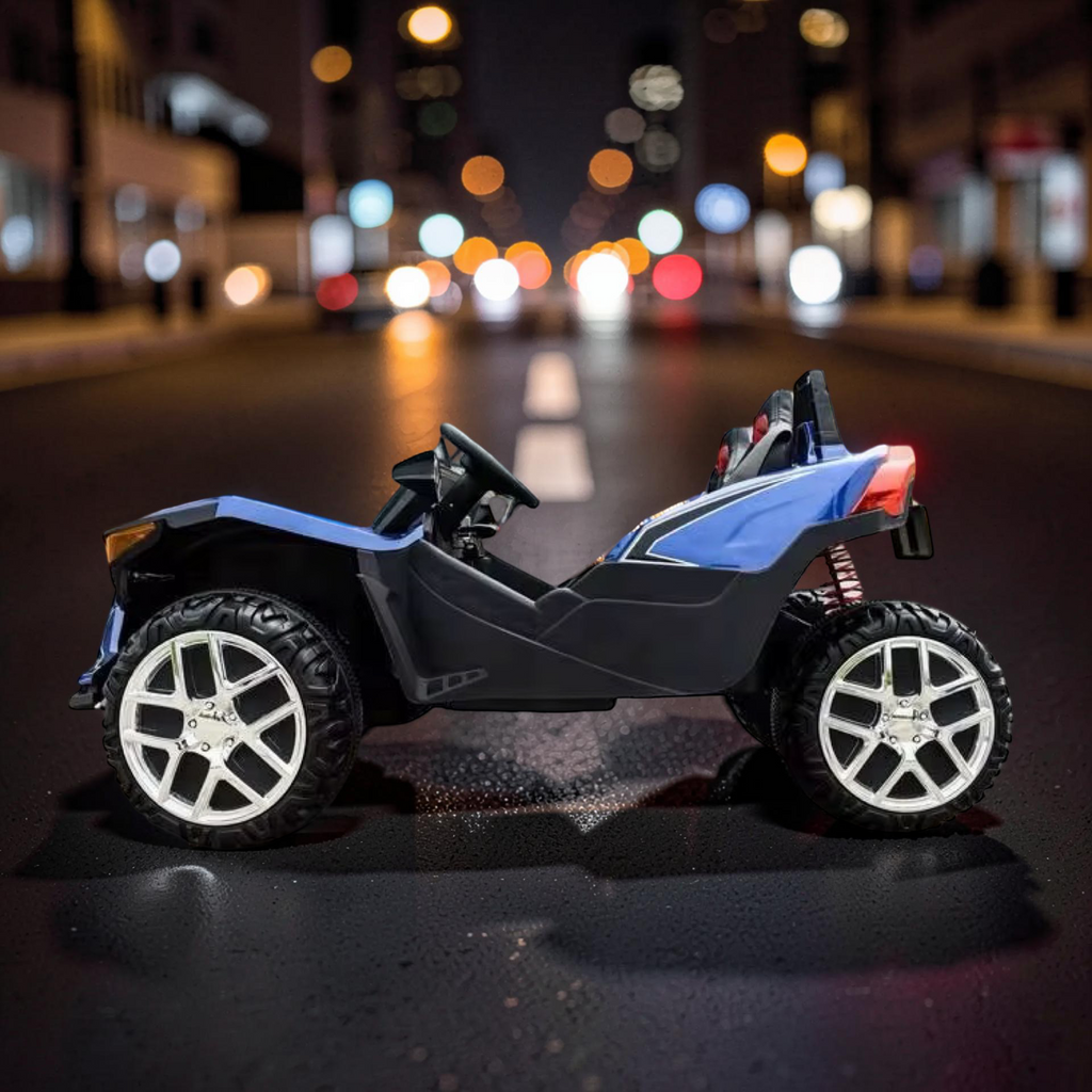 2026 XL 2-Seater Slingshot Kids Ride-On – Dual 90W Motors, Leather Seats, Rubber Tires, LED Lights, Bluetooth & Remote Control