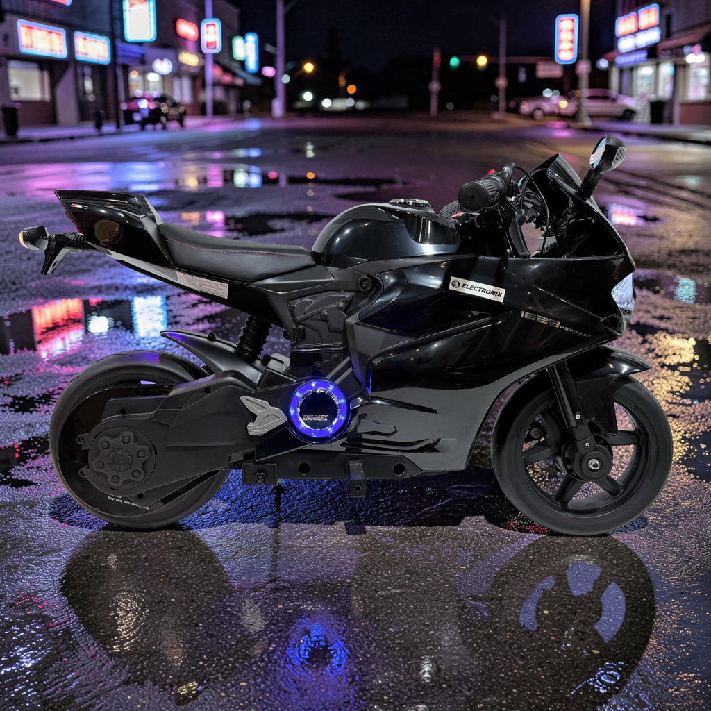 2026 XXL Premium Performance Ducati Kids Electric Motorcycle – 250W Motor, Leather Seat, Rubber Wheels, LED Lights & Bluetooth Speakers