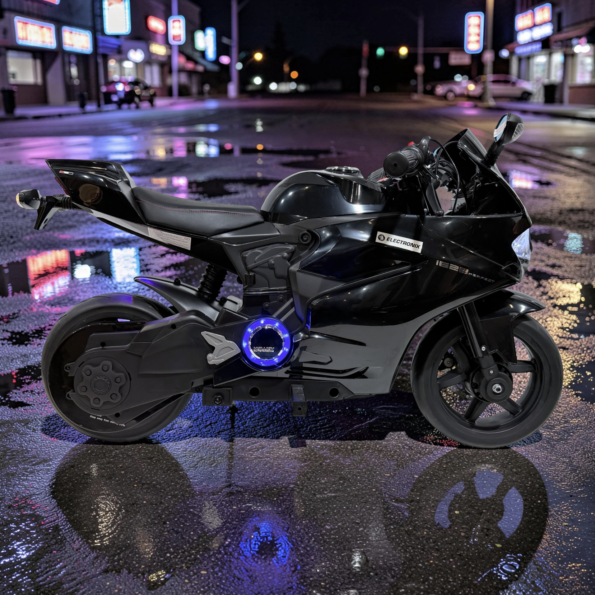 2026 XXL Premium Performance Ducati Kids Electric Motorcycle – 250W Motor, Leather Seat, Rubber Wheels, LED Lights & Bluetooth Speakers