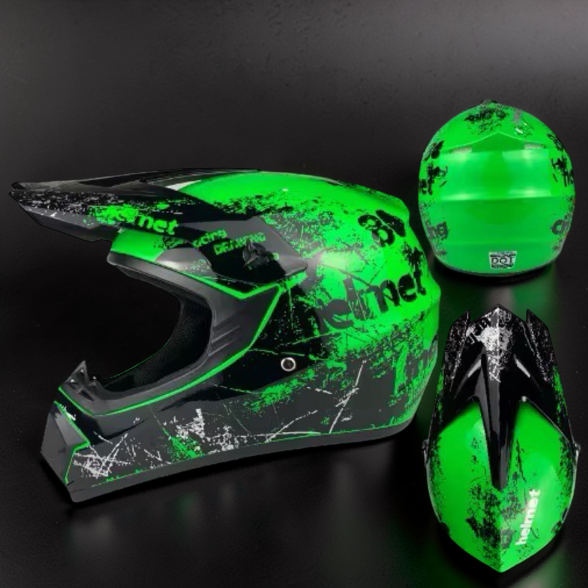 Pro Youth Motocross Helmet with Visor – DOT Approved Lightweight Dirt Bike Helmet with Ultra-Soft Padding