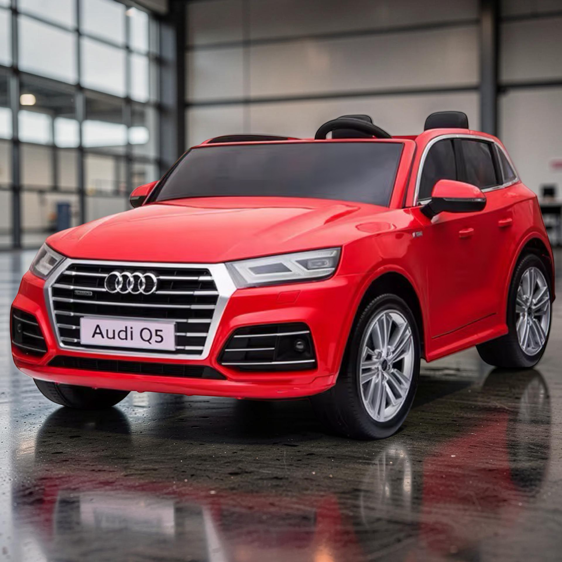 2026 XXL Audi Q5 Kids 2-Seater Ride-On SUV – 180W Dual Motors, Leather Seats, Off-Road Rubber Tires, Touchscreen LCD, LED Lights, Bluetooth, Remote Control (Ages 3–8)