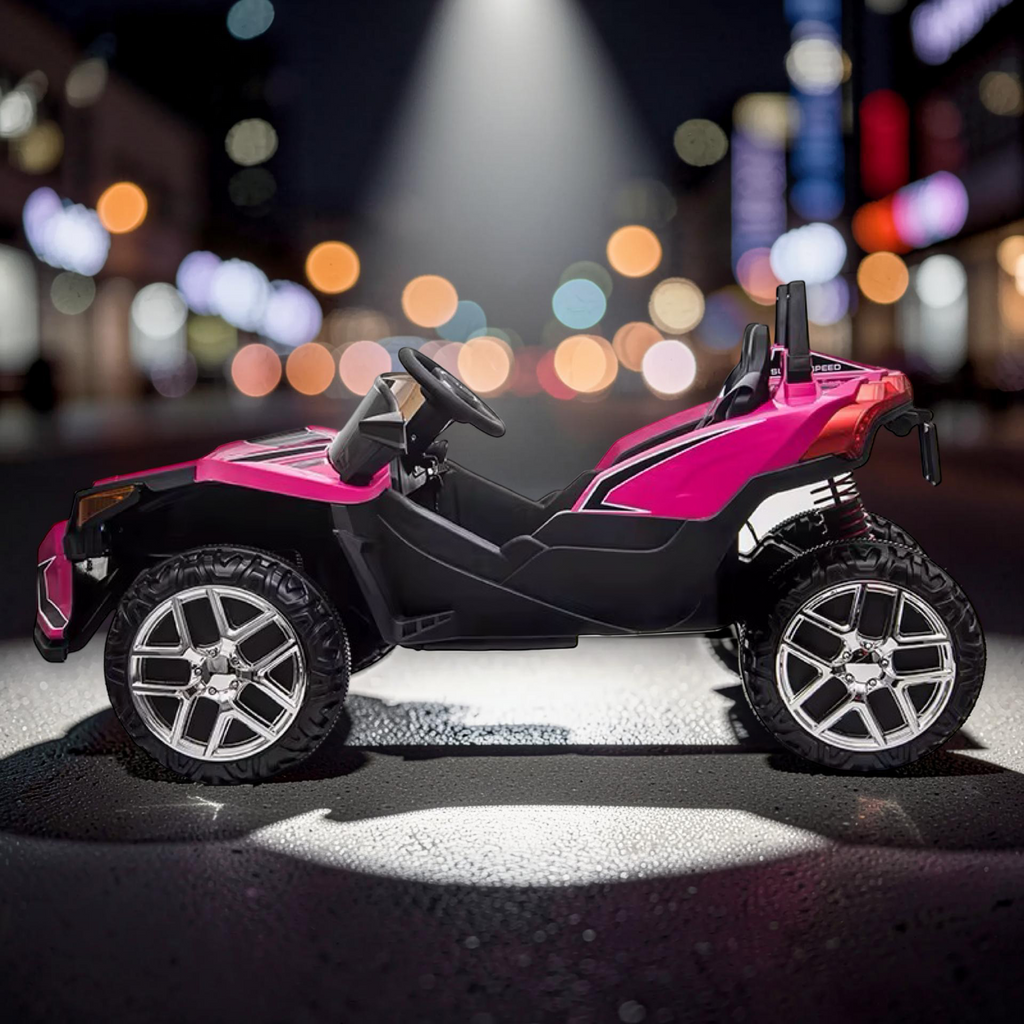 2026 XL 2-Seater Slingshot Kids Ride-On – Dual 90W Motors, Leather Seats, Rubber Tires, LED Lights, Bluetooth & Remote Control