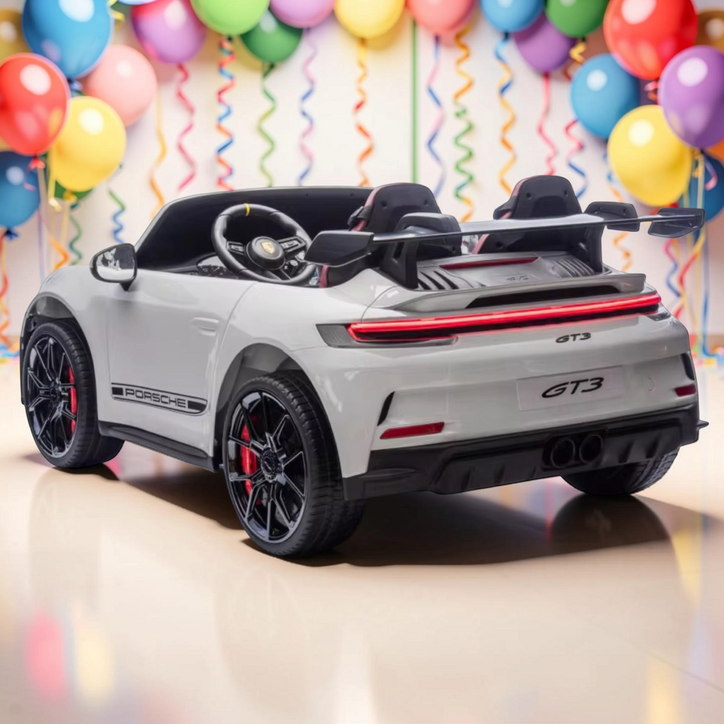 2026 XXL 2-Seater Kids Ride-On by Porsche – Dual 180W Motors, Leather Seats, Rubber Tires, LED Lights, Touchscreen LCD, Bluetooth & Remote Control