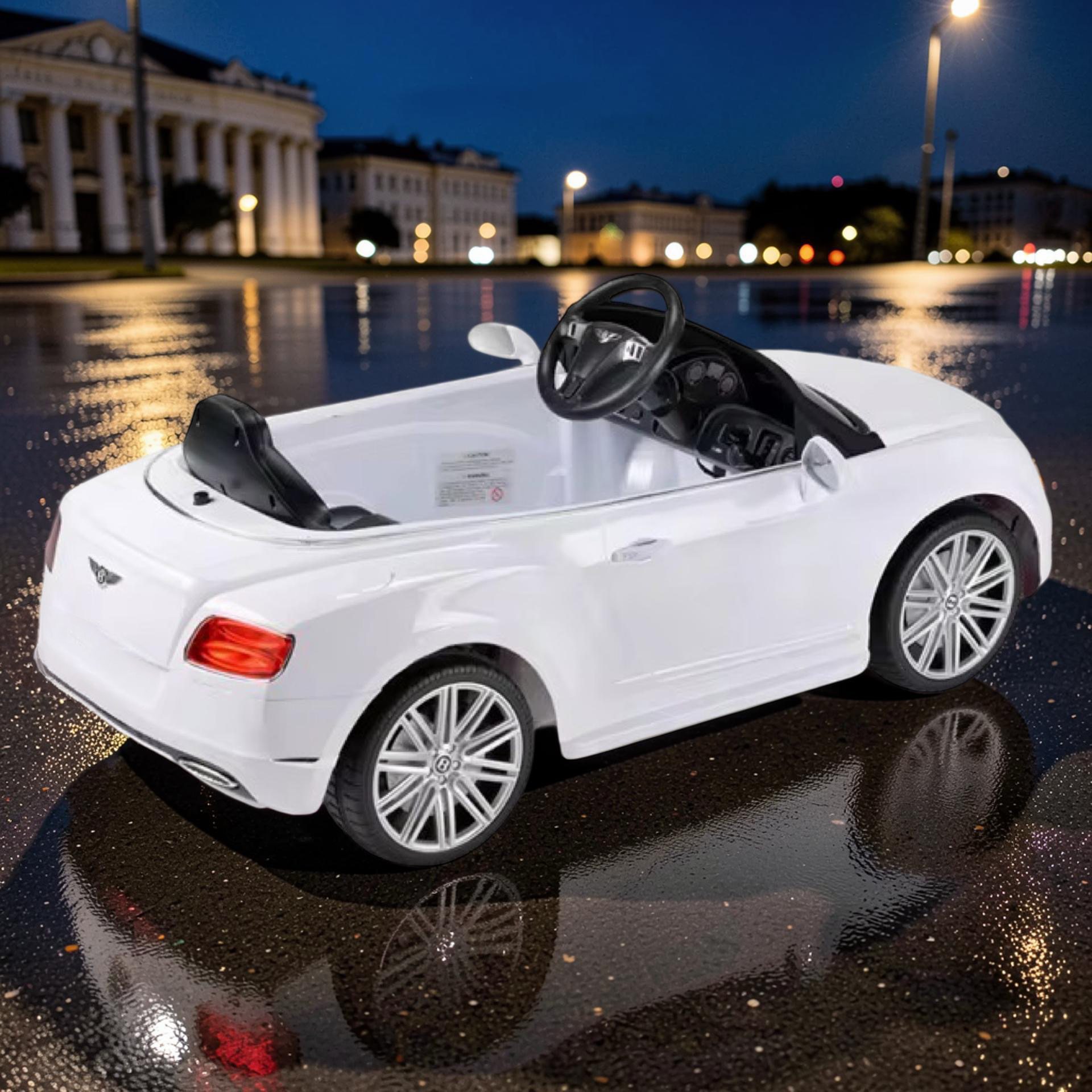 2026 Large Bentley Kids Ride-On Car – 50W Dual Motors, LED Lights, Bluetooth Speakers & Remote Control (Ages 1–6)