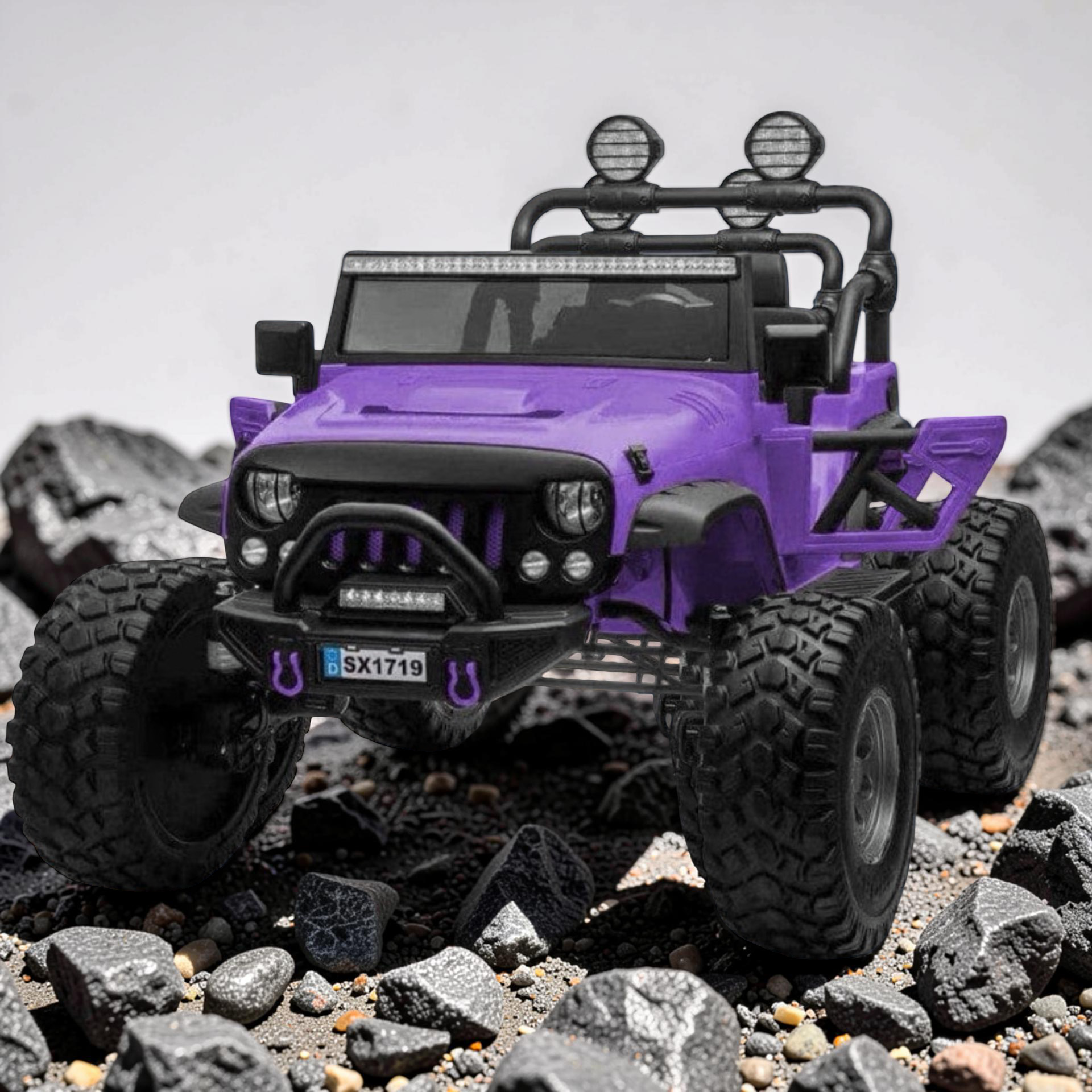 2026 Lifted Jeep Kids Ride-On SUV – XXL 2-Seater (Ages 3–8), 180W 4 Motors, Leather Seats, Off-Road Rubber Tires, LED Lights, Bluetooth Speakers & Parental Remote Control