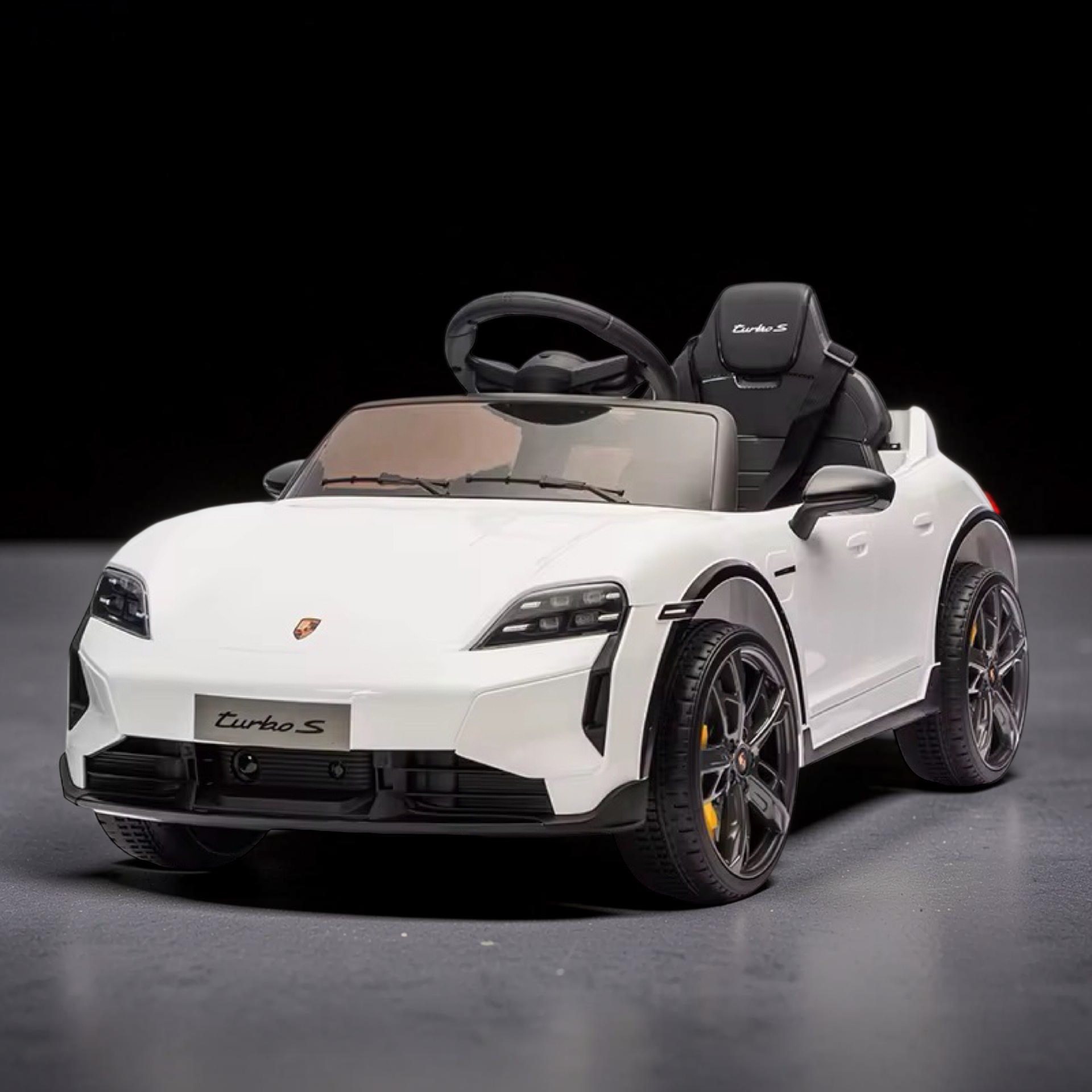 2026 Porsche Kids Ride-On Car – Large (Ages 1–6), 50W Dual Motors, Leather Seat, LED Lights, Bluetooth Speakers & Parental Remote Control