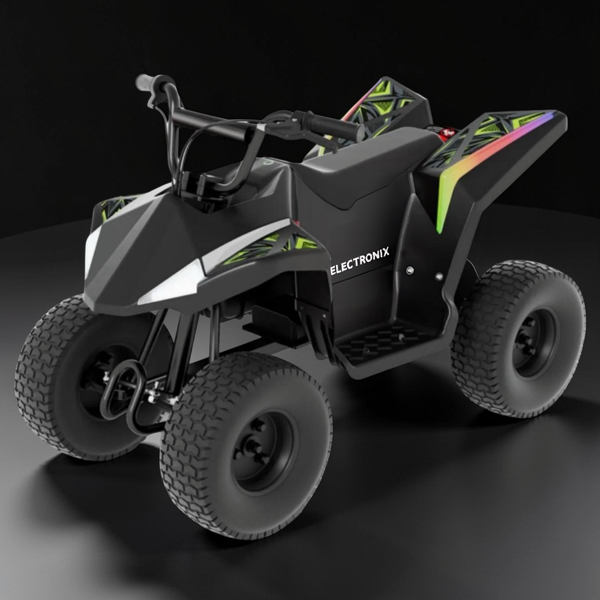 2026 XXXL Kids Electric ATV-X – Premium Performance (Ages 6–14), 600W Brushless Motor, Lithium Battery, Metal Frame, Tubeless Off-Road Air Tires, Hand Disk Brake, LED Lights, Bluetooth Speakers & App Control