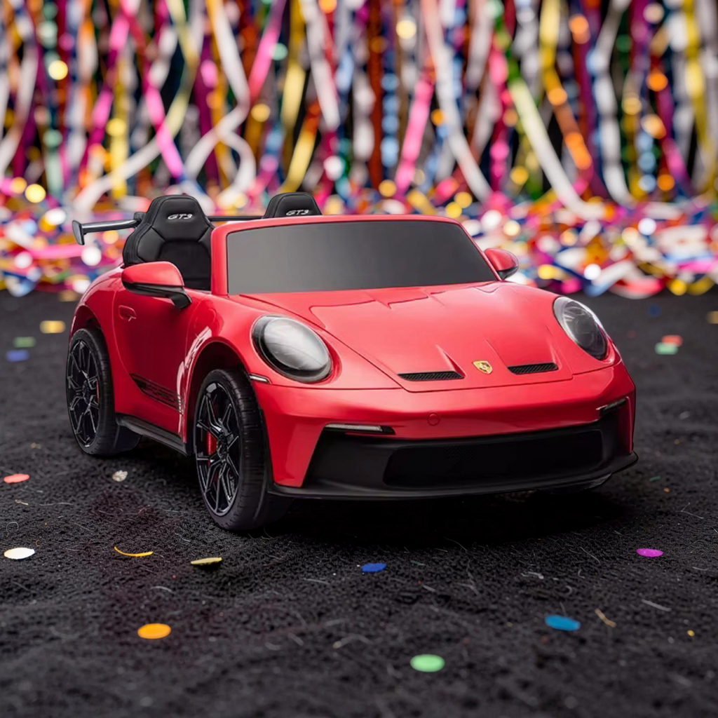 2026 XXL 2-Seater Kids Ride-On by Porsche – Dual 180W Motors, Leather Seats, Rubber Tires, LED Lights, Touchscreen LCD, Bluetooth & Remote Control