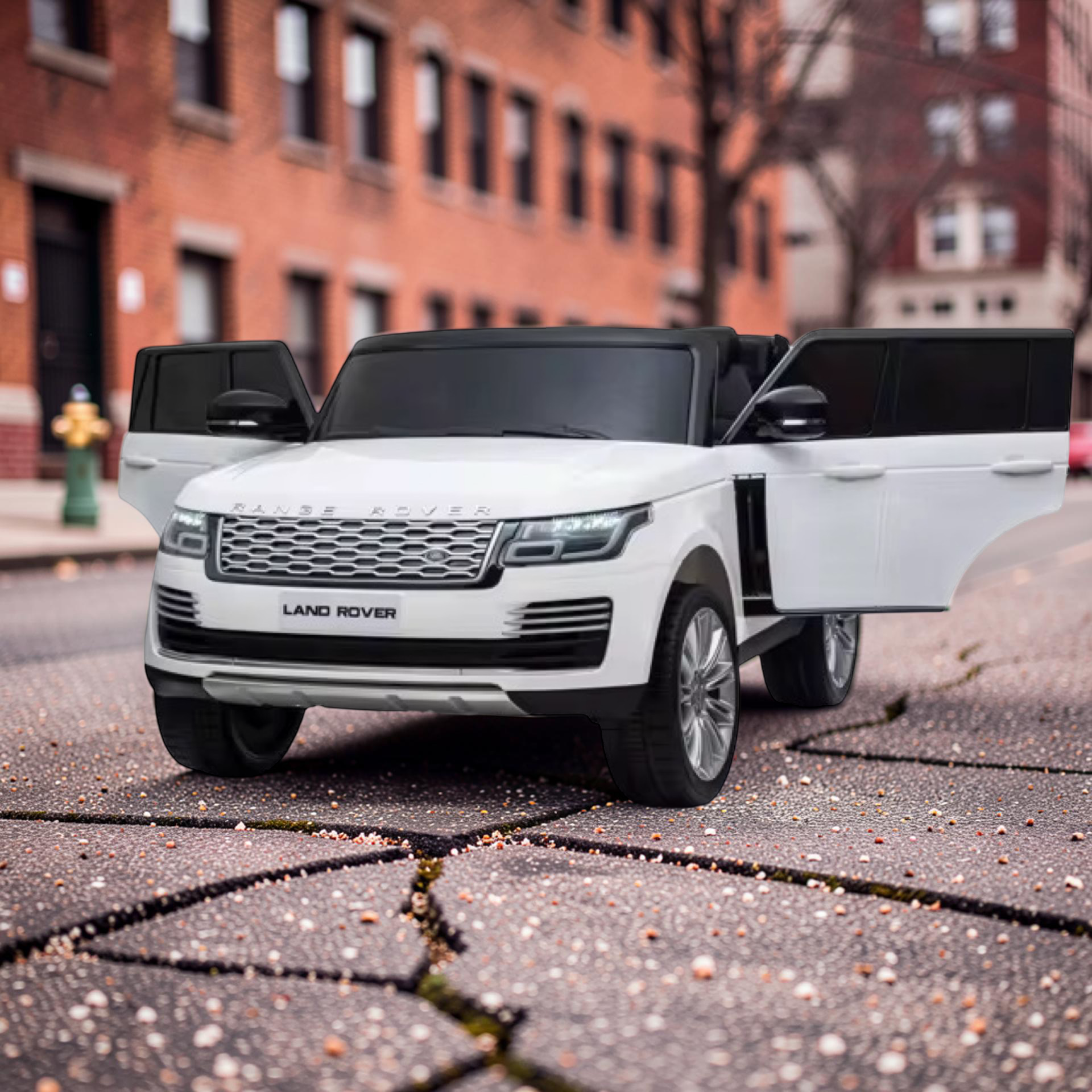 2026 XXL Land Rover Range Rover Kids 2-Seater Ride-On SUV – 180W Dual Motors, Leather Seats, Rubber Tires, Touchscreen LCD, LED Lights, Bluetooth, Remote Control (Ages 3–8)
