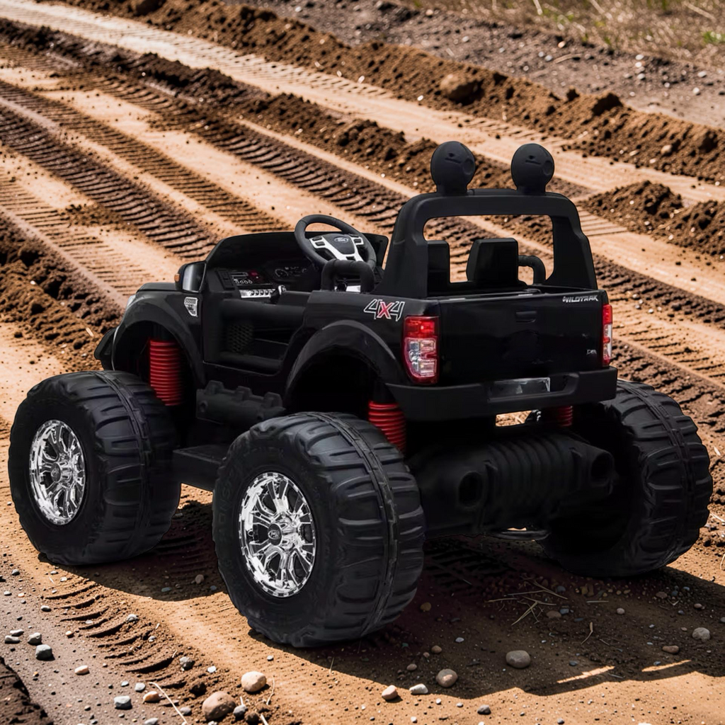 2026 XXL 2-Seater Lifted Monster Truck Ride-On – 4 Motors, Rubber Off-Road Tires, Remote Control, LED Lights, Bluetooth