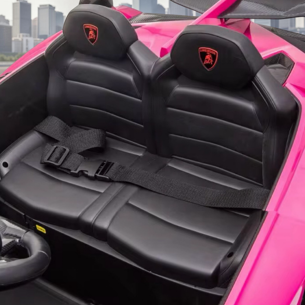 2026 XL Lamborghini Kids 2-Seater Ride-On Car – Dual Motors, Hydraulic Butterfly Doors, LED Lights, Remote Control (Ages 1–8)