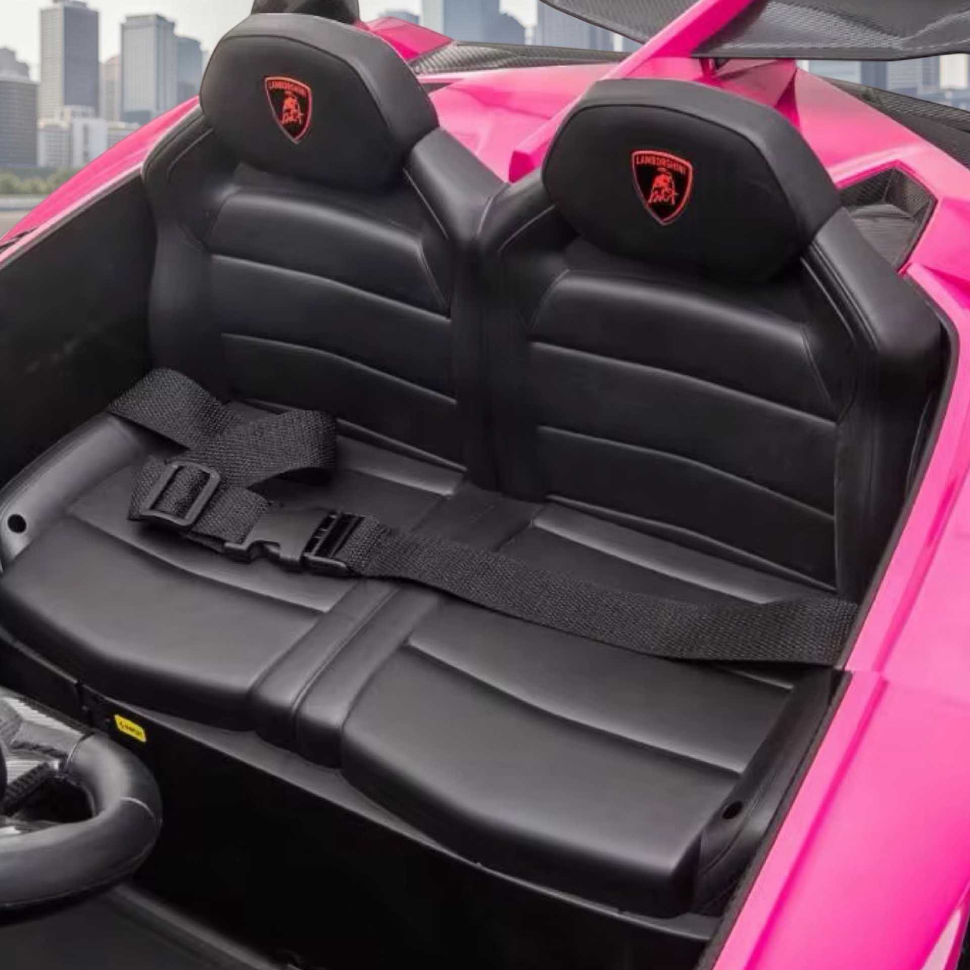 2026 XL Lamborghini Kids 2-Seater Ride-On Car – Dual Motors, Hydraulic Butterfly Doors, LED Lights, Remote Control (Ages 1–8)