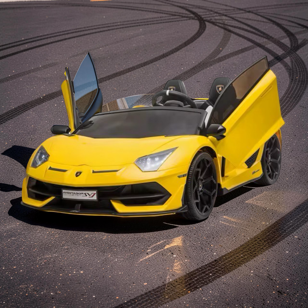 2026 XXL Lamborghini Aventador Kids Ride-On Car – 2 Motors, 2-Seater, Drift Mode, Hydraulic Doors, Remote Control (Ages 3–10)