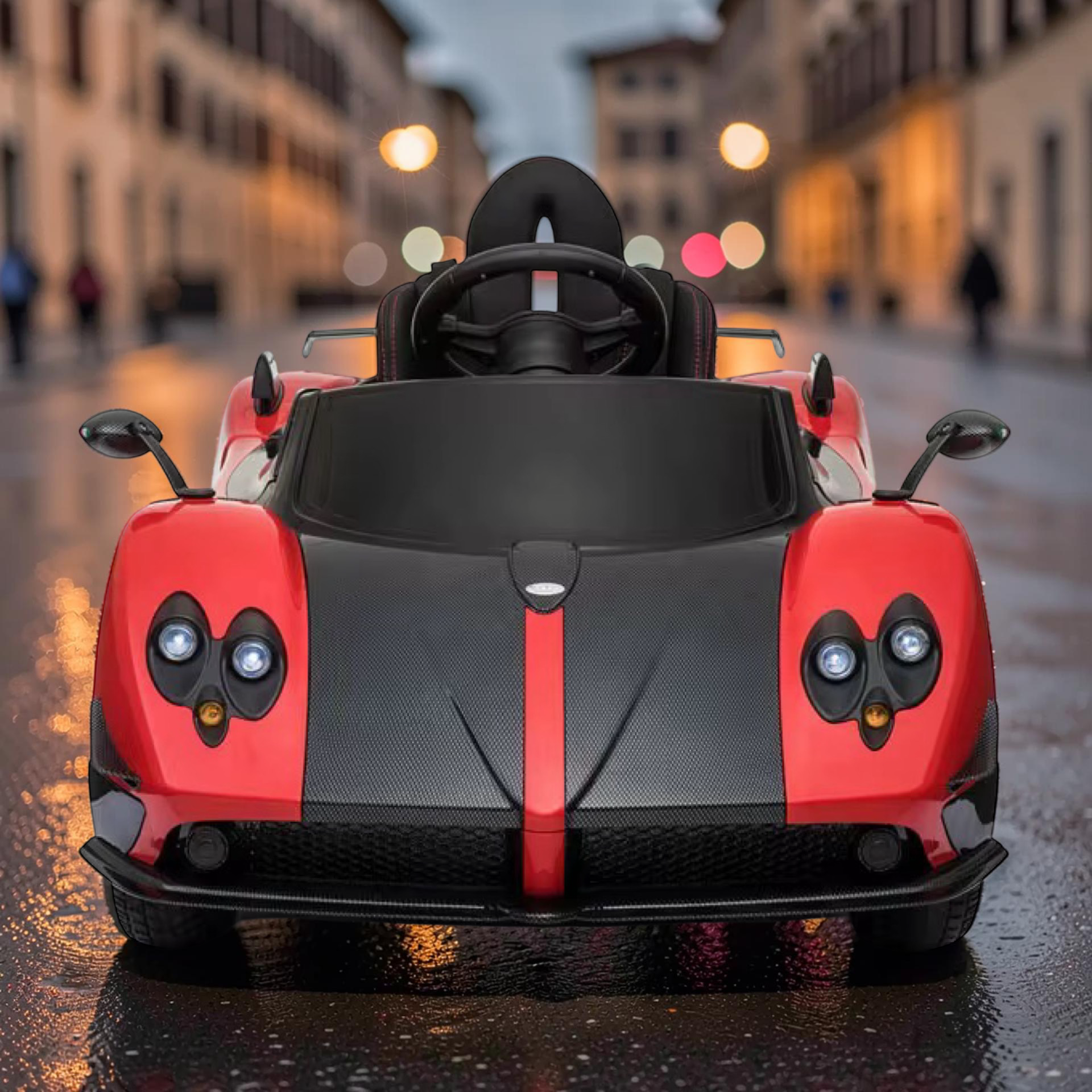 2026 XL Pagani Kids Ride-On Car – Dual 75W Motors, Leather Seat, LED Lights, Touchscreen LCD, Bluetooth & Remote Control