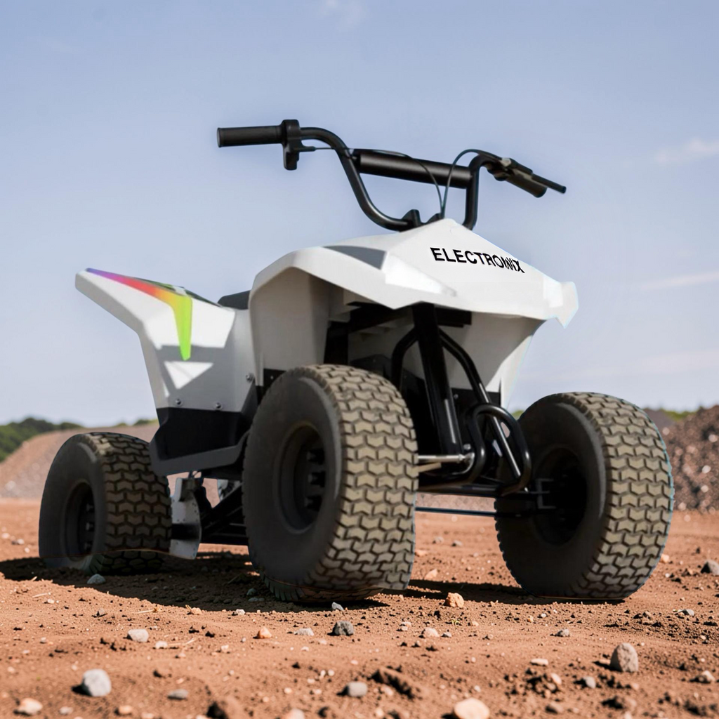 2026 XXXL Kids Electric ATV-X – Premium Performance (Ages 6–14), 600W Brushless Motor, Lithium Battery, Metal Frame, Tubeless Off-Road Air Tires, Hand Disk Brake, LED Lights, Bluetooth Speakers & App Control