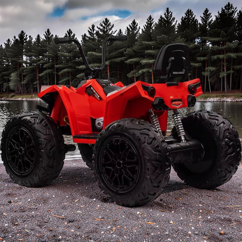 2026 XXL Electronix Kids 4x4 ATV Ride-On – 180W Quad Motors, Off-Road Rubber Tires, Leather Seat, LED Lights (Ages 3–10)