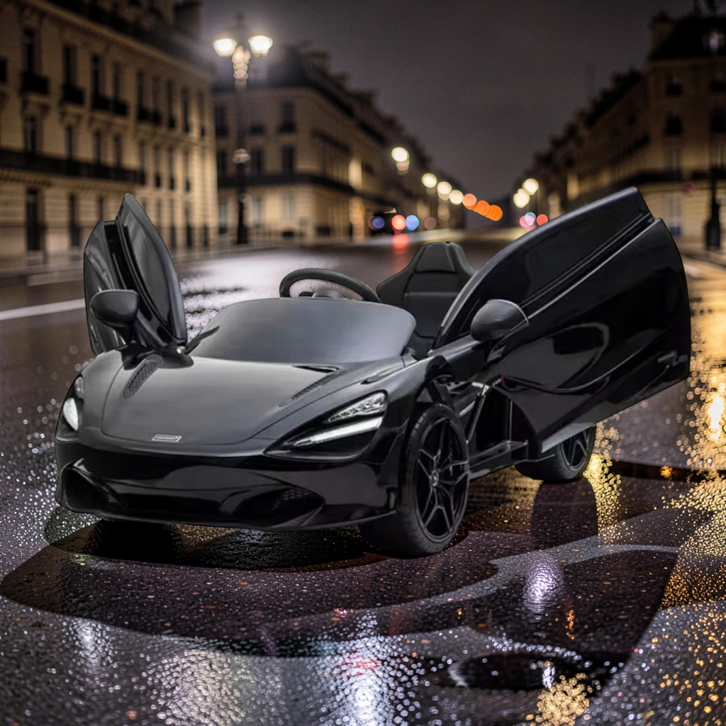 2026 XL McLaren Kids Ride-On Car – 90W Dual Motor, Leather Seat, Butterfly Doors, LED Lights, Bluetooth & Remote Control