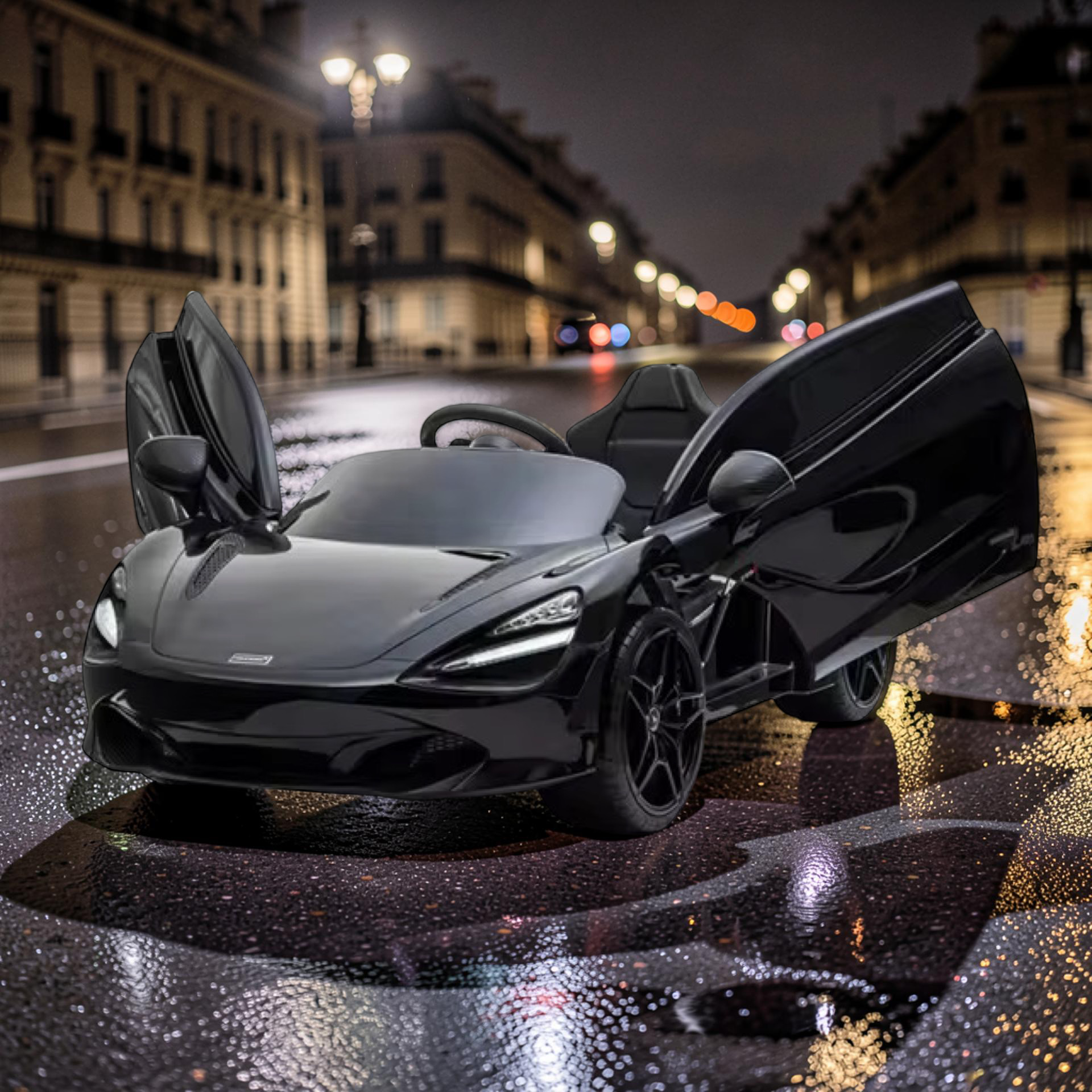 2026 XL McLaren Kids Ride-On Car – 90W Dual Motor, Leather Seat, Butterfly Doors, LED Lights, Bluetooth & Remote Control
