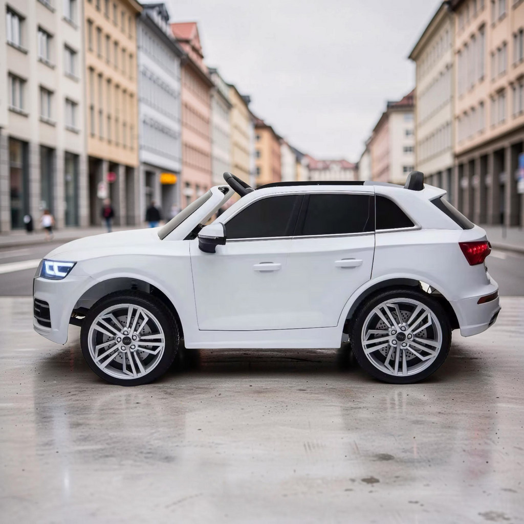 2026 XXL Audi Q5 Kids 2-Seater Ride-On SUV – 180W Dual Motors, Leather Seats, Off-Road Rubber Tires, Touchscreen LCD, LED Lights, Bluetooth, Remote Control (Ages 3–8)