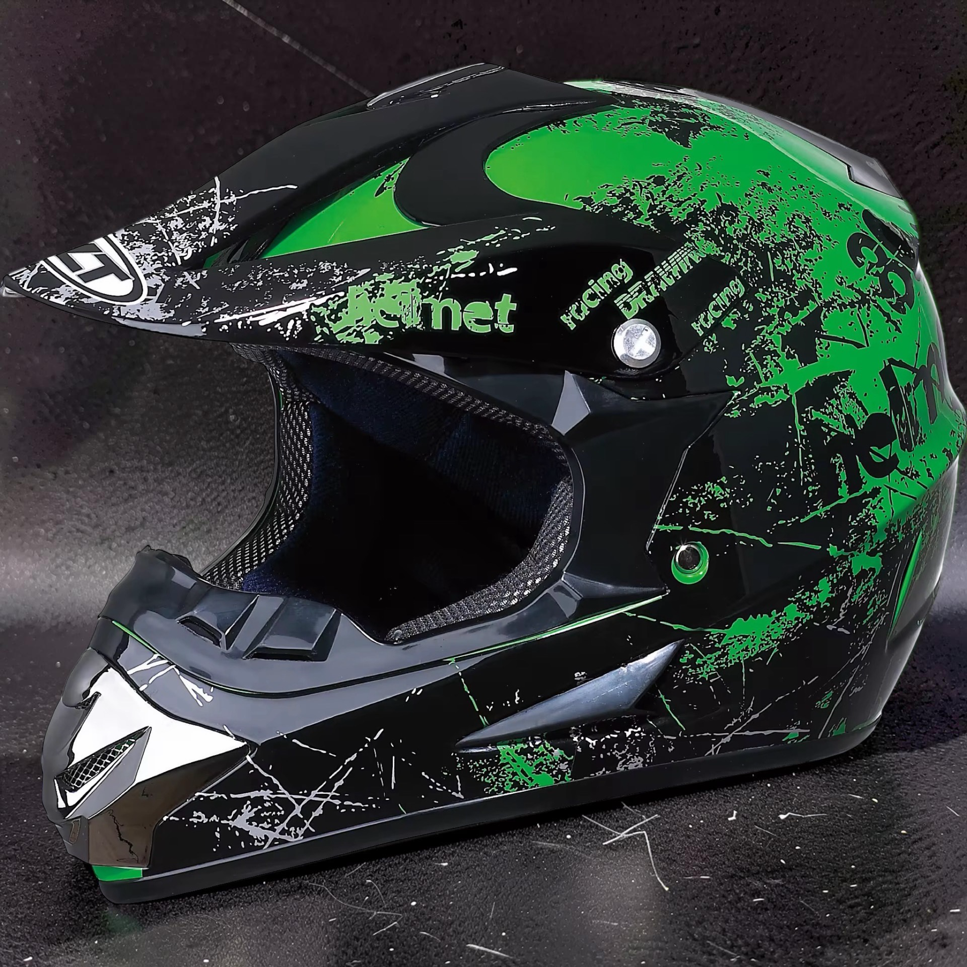 Pro Youth Motocross Helmet with Visor – DOT Approved Lightweight Dirt Bike Helmet with Ultra-Soft Padding