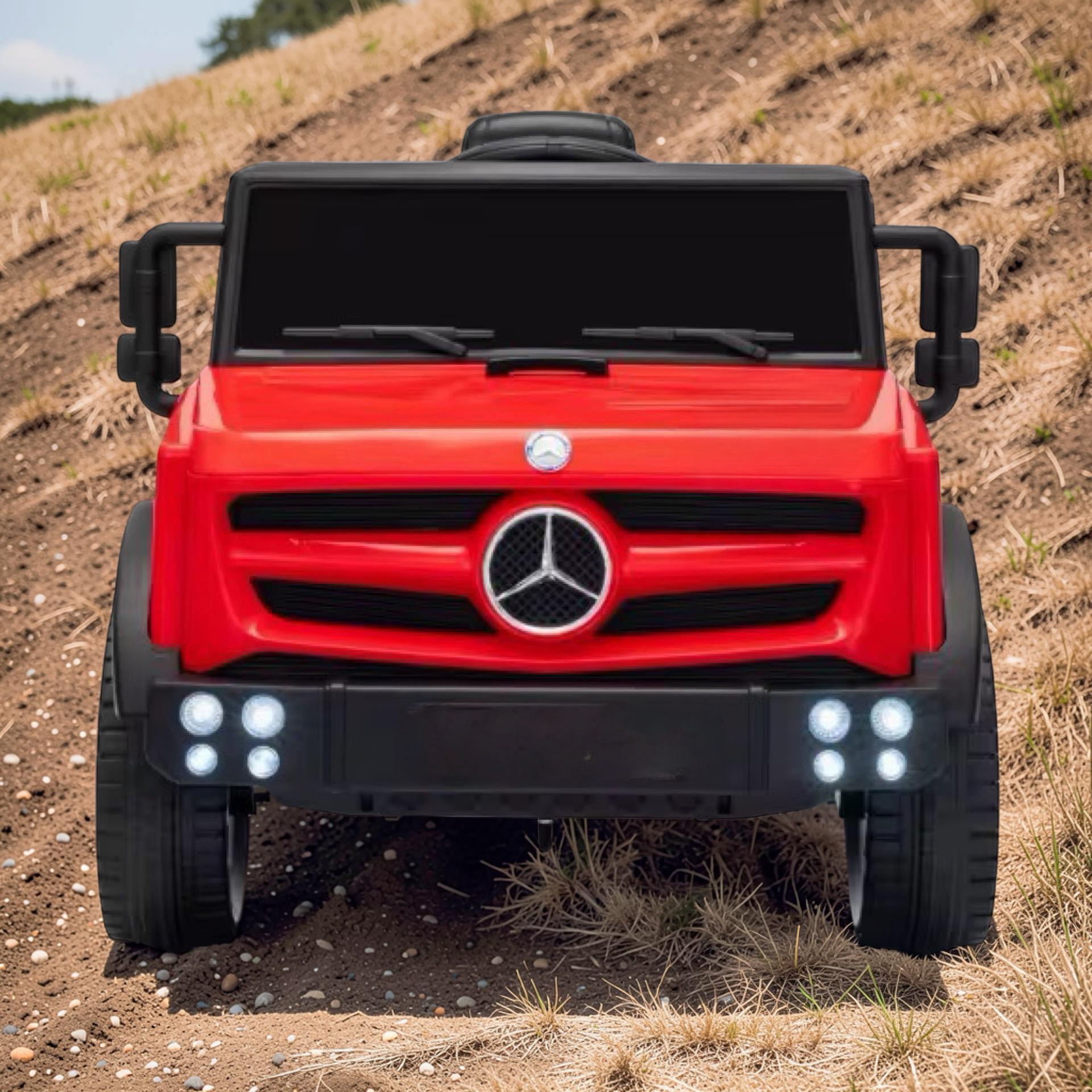 2026 XL Mercedes-Benz Kids Truck Ride-On – 2 Motors, 1-Seater, Remote Control, LED Lights, Bluetooth