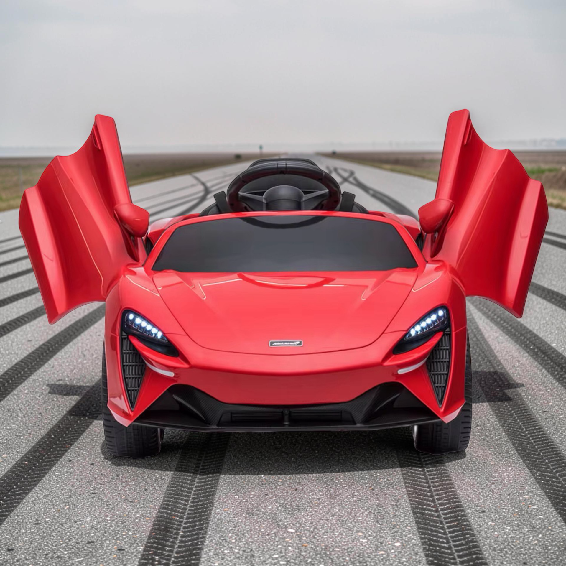 2026 Large McLaren Kids Ride-On Car – 45W Dual Motor, Butterfly Doors, LED Lights, Bluetooth & Remote Control