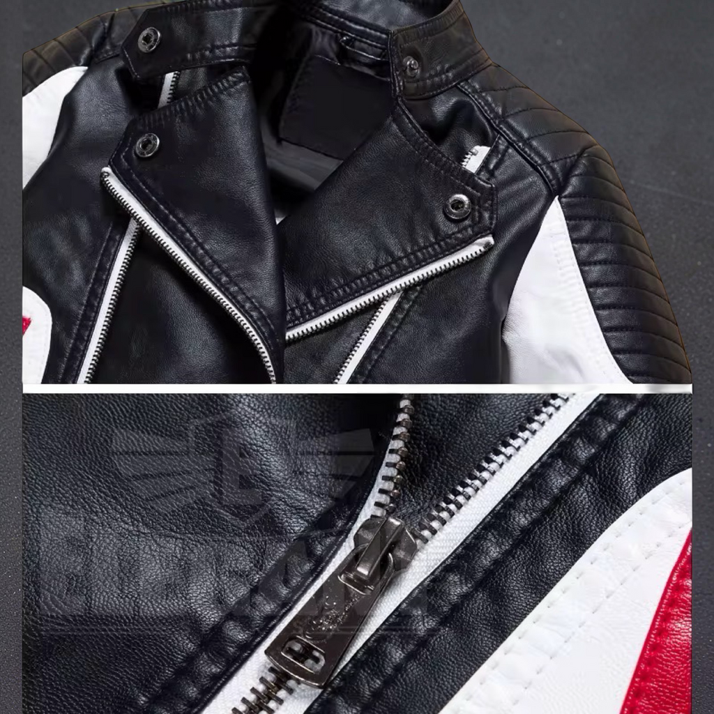 Kids Sport Motorcycle Leather Jacket – Racing Style Biker Jacket for Boys & Girls