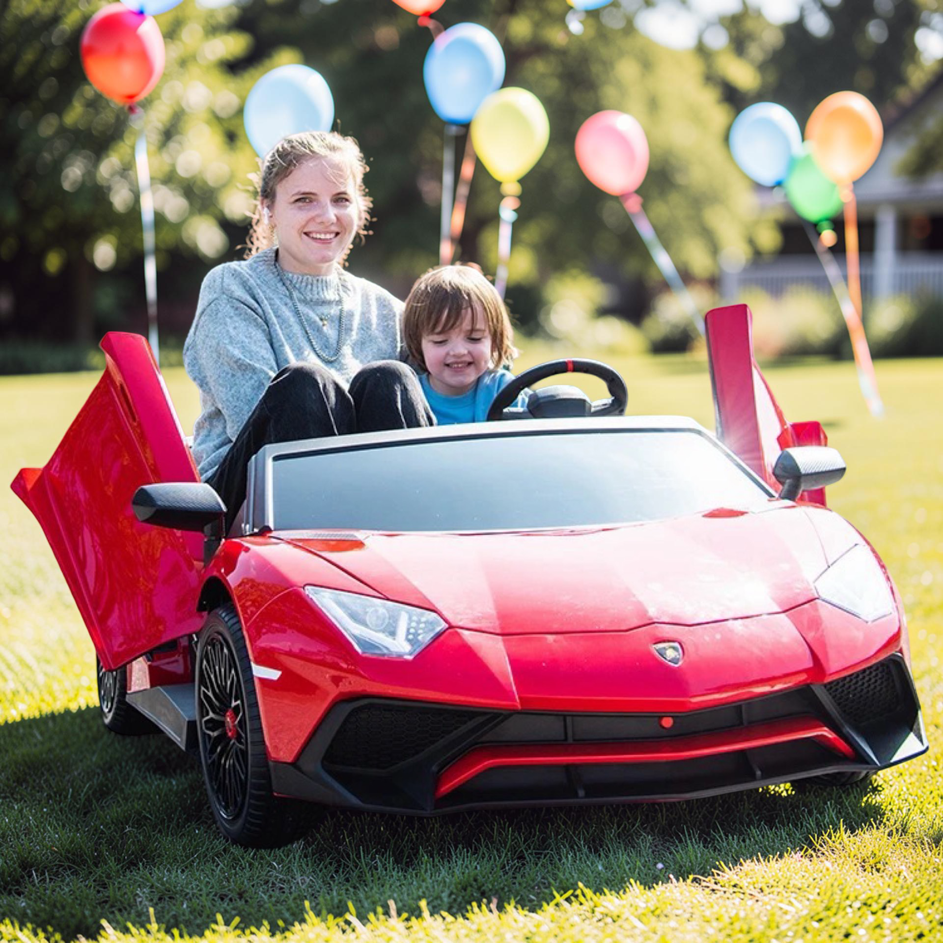 2026 XXXL (6–14) LAMBORGHINI AVENTADOR 2-SEATER 200W BRUSHLESS ELECTRIC SUPERCAR – RENTAL