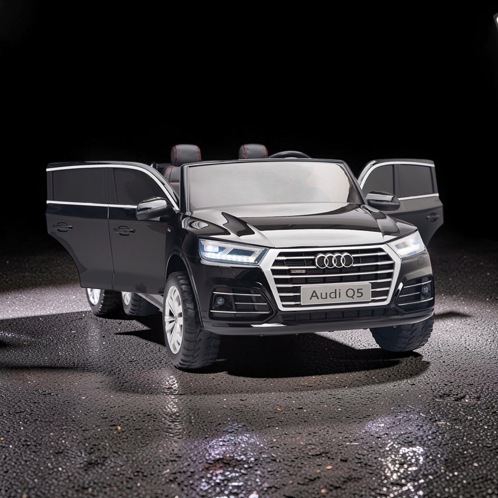 2026 XXL Audi Q5 Kids 2-Seater Ride-On SUV – 180W Dual Motors, Leather Seats, Off-Road Rubber Tires, Touchscreen LCD, LED Lights, Bluetooth, Remote Control (Ages 3–8)