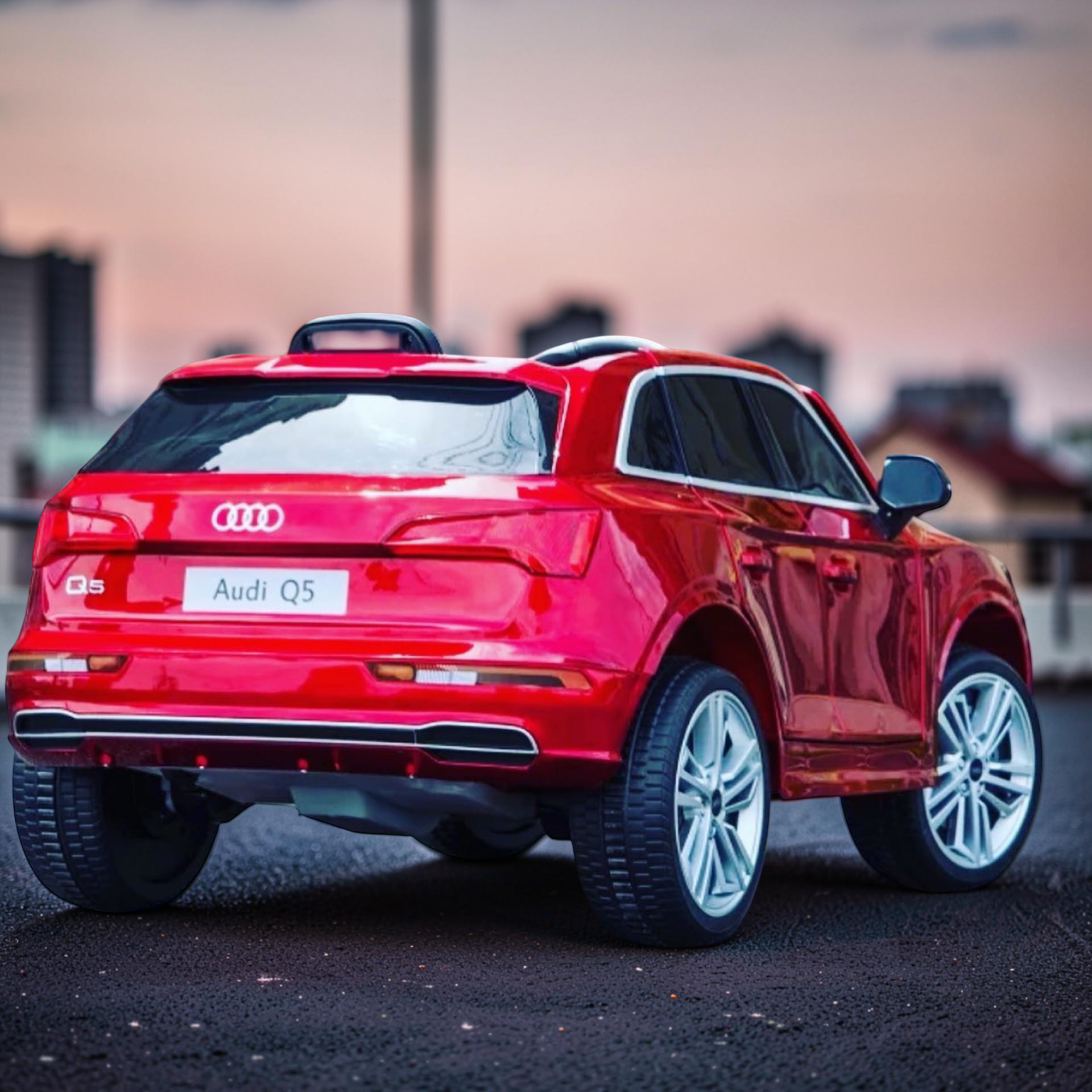 2026 XXL Audi Q5 Kids 2-Seater Ride-On SUV – 180W Dual Motors, Leather Seats, Off-Road Rubber Tires, Touchscreen LCD, LED Lights, Bluetooth, Remote Control (Ages 3–8)