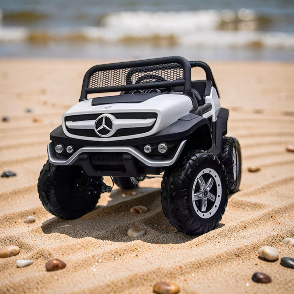 2026 XXL 2-Seater Mercedes-Benz UTV Ride-On (150W, 4 Motors) – Leather Seats, Rubber Tires, LED Lights, Bluetooth & Remote Control